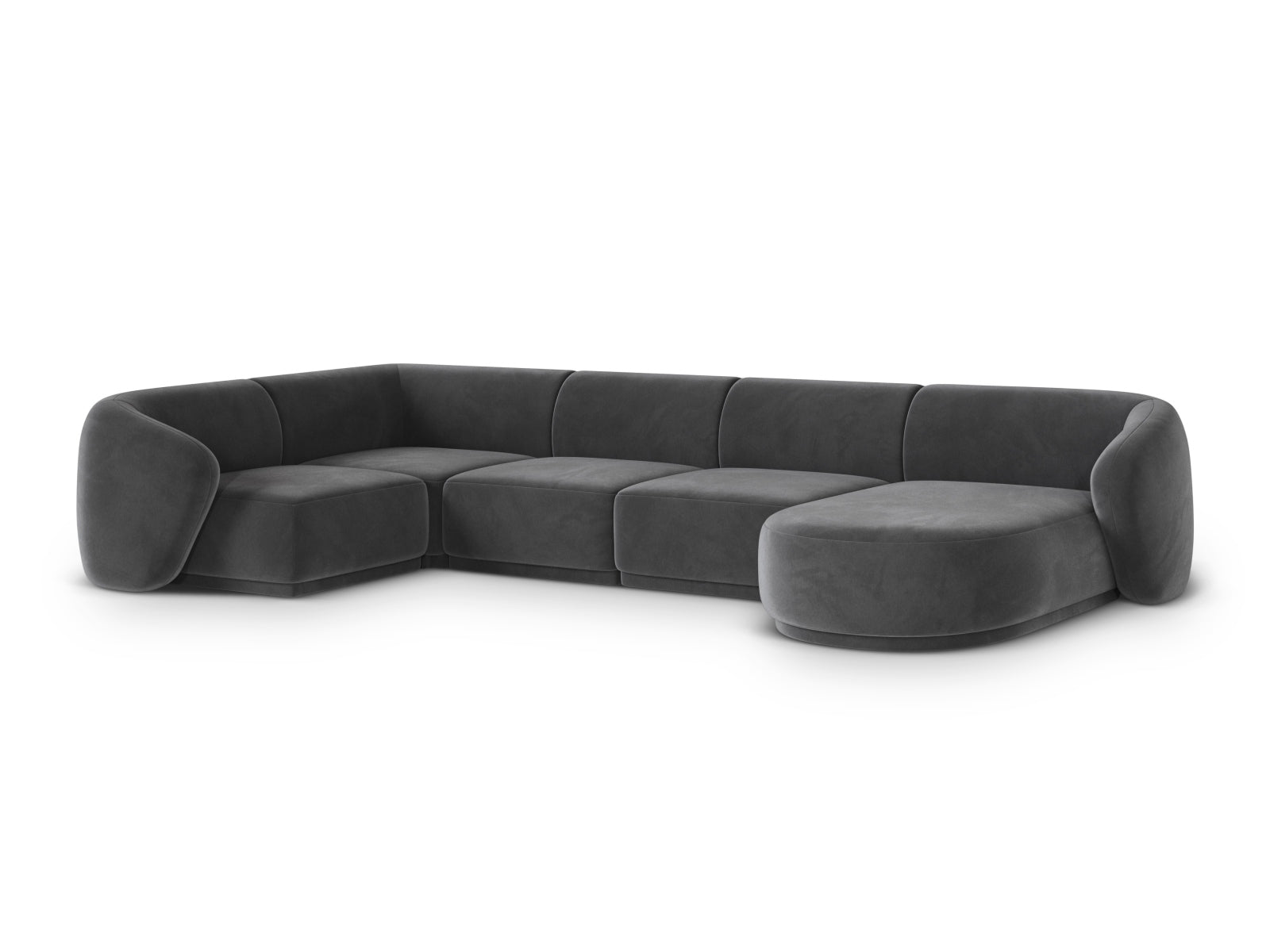 6-Sitzer Panoramic Ecksofa links Gomera in Dark Grey-Salvador präsentiert im Onlineshop von KAQTU Design AG. Ecksofa links ist von Cosmopolitan Design