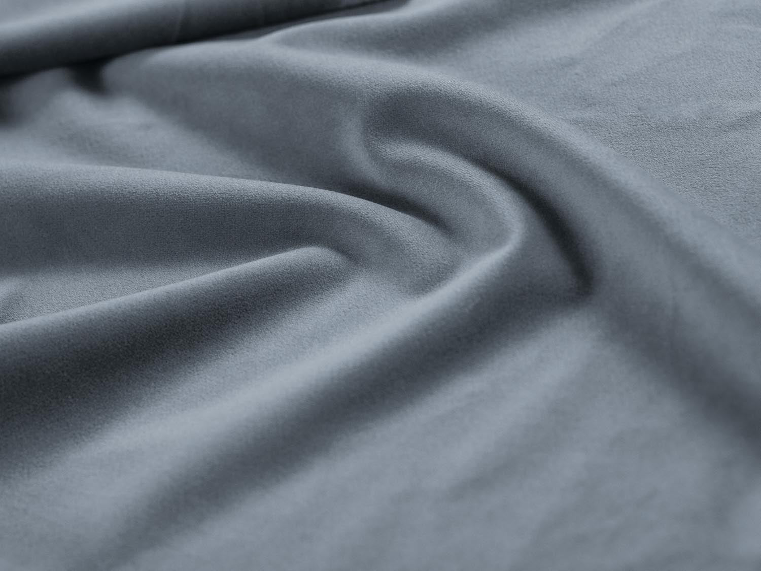 Luxuriöses 7-Sitzer Ecksofa in sanftem Veloursblau, perfekt für entspannte Stunden und moderne Wohnkonzepte.