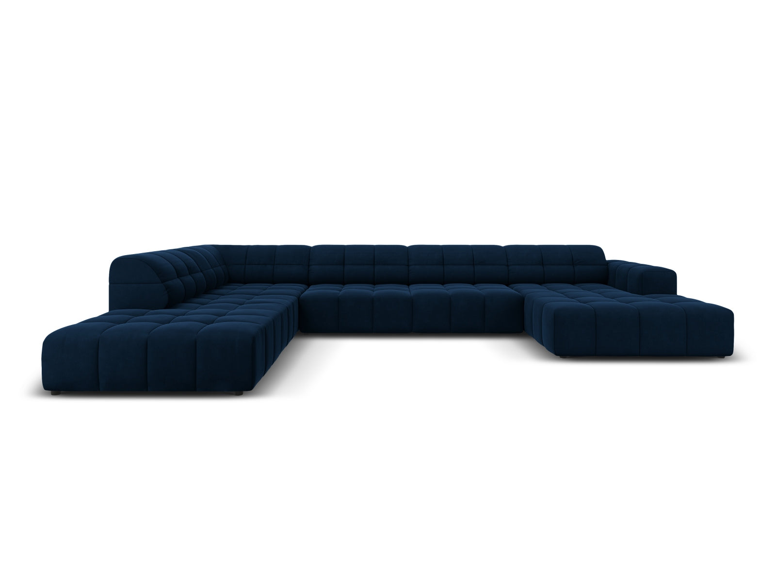 Chicago Velour Panoramic Ecksofa links 7 Sitzer 262cm in Royal Blue präsentiert im Onlineshop von KAQTU Design AG. Ecksofa links ist von Cosmopolitan Design