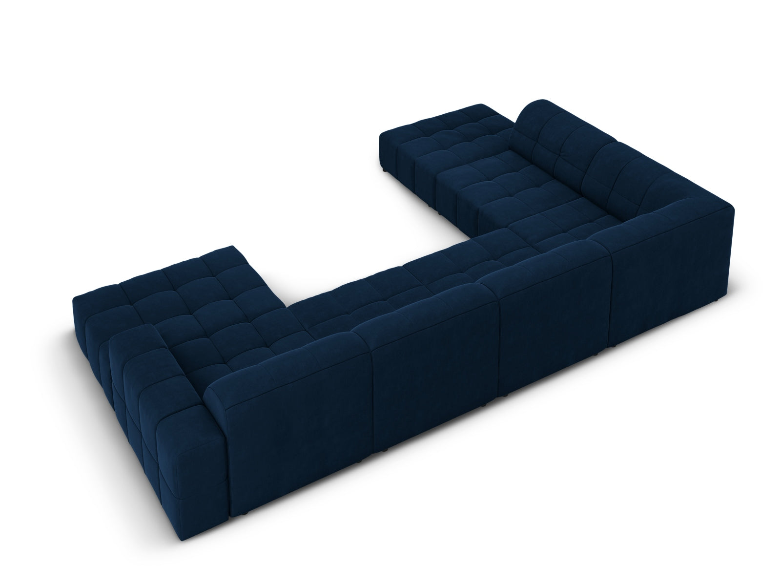 Entdecken Sie das Chicago Velour Panoramic Ecksofa links für 7 Personen von Cosmopolitan Design – ideal für gemütliche Abende und modernes Wohnen.