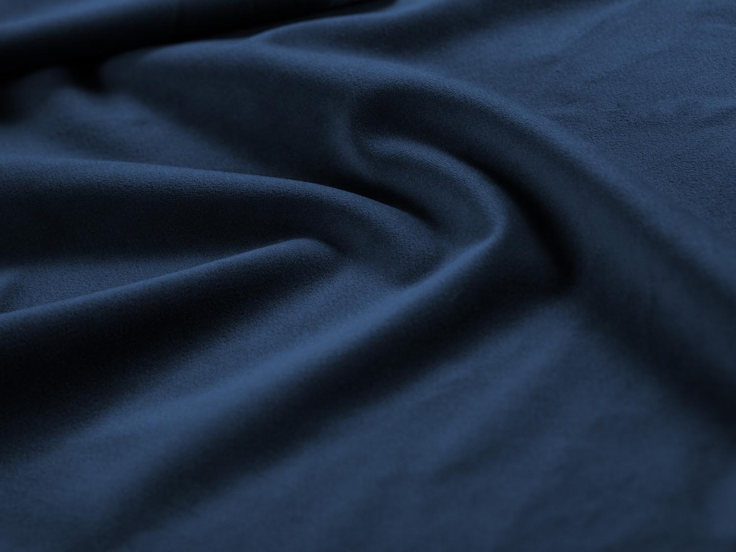 Luxuriöses 7-sitziges Ecksofa in Royal Blue, gefertigt aus feinem Velour, perfekt für moderne Wohnkonzepte von Cosmopolitan Design.