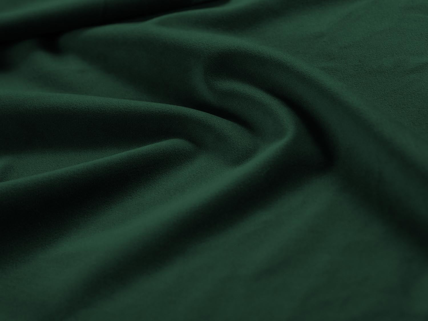 Luxuriöses 7-sitziges Ecksofa in tiefem Flaschengrün, 235 cm, aus feinem Velours, ideal für moderne und elegante Wohnambiente.
