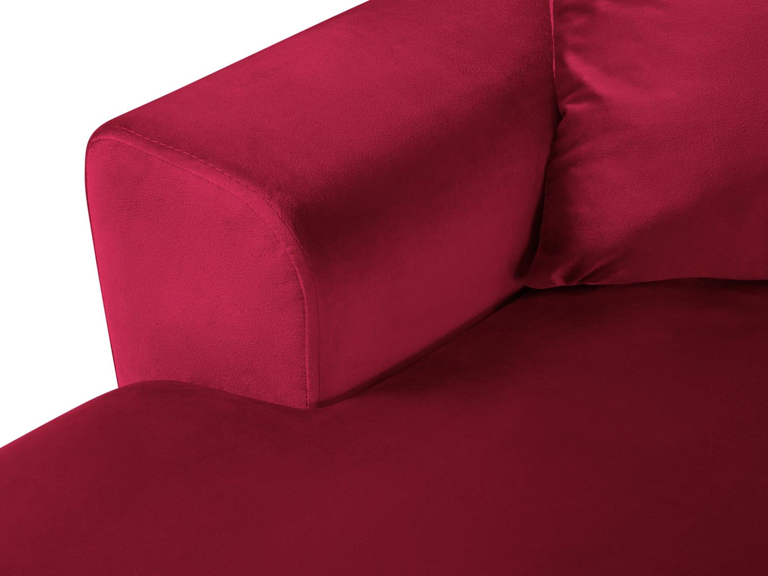 Elegantes Kyoto Velour Panoramic Ecksofa rechts, 7 Sitzer mit Stauraum und Schlaffunktion, ideal für stilvolle Wohnräume.