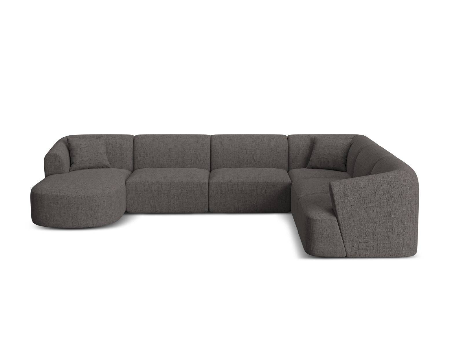 7-Sitzer Modular Ecksofa Panoramic rechts Campi in Grey-Moly präsentiert im Onlineshop von KAQTU Design AG. Ecksofa rechts ist von Cosmopolitan Design