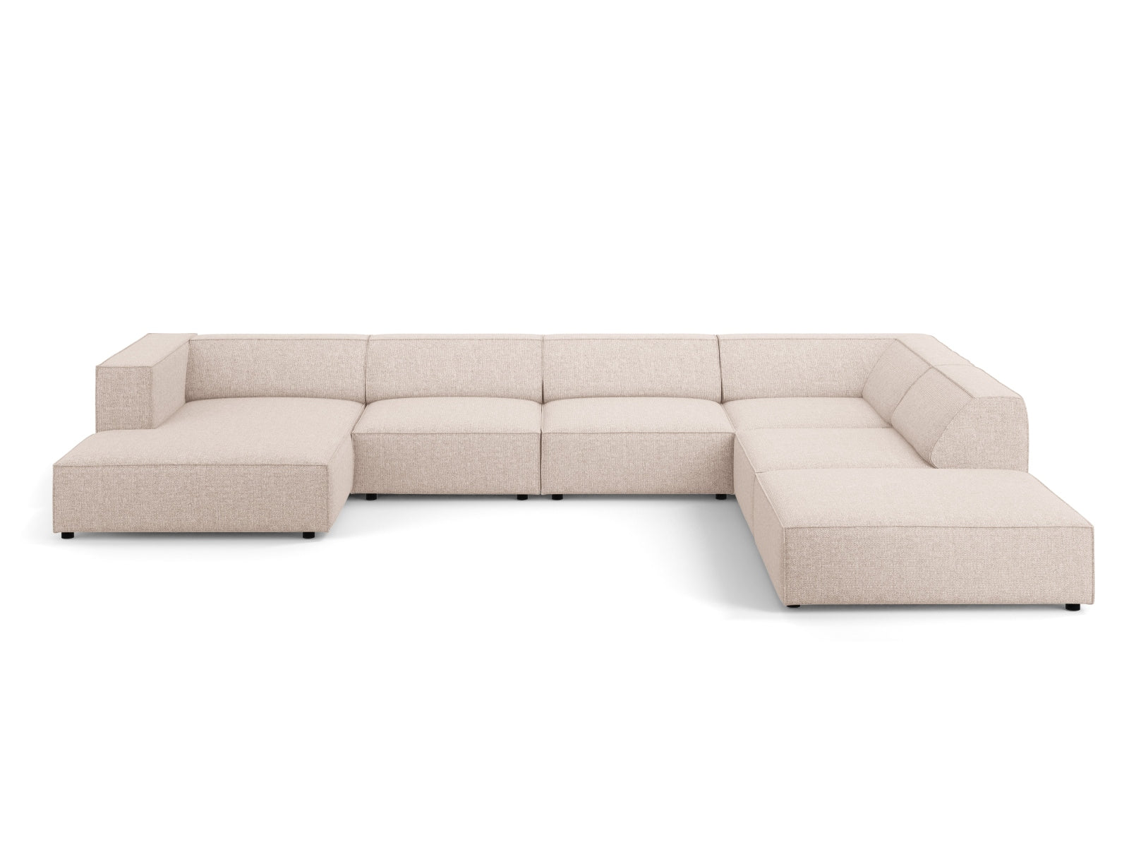 Arendal Panoramic Ecksofa rechts 7 Sitzer in Beige präsentiert im Onlineshop von KAQTU Design AG. Ecksofa rechts ist von Cosmopolitan Design