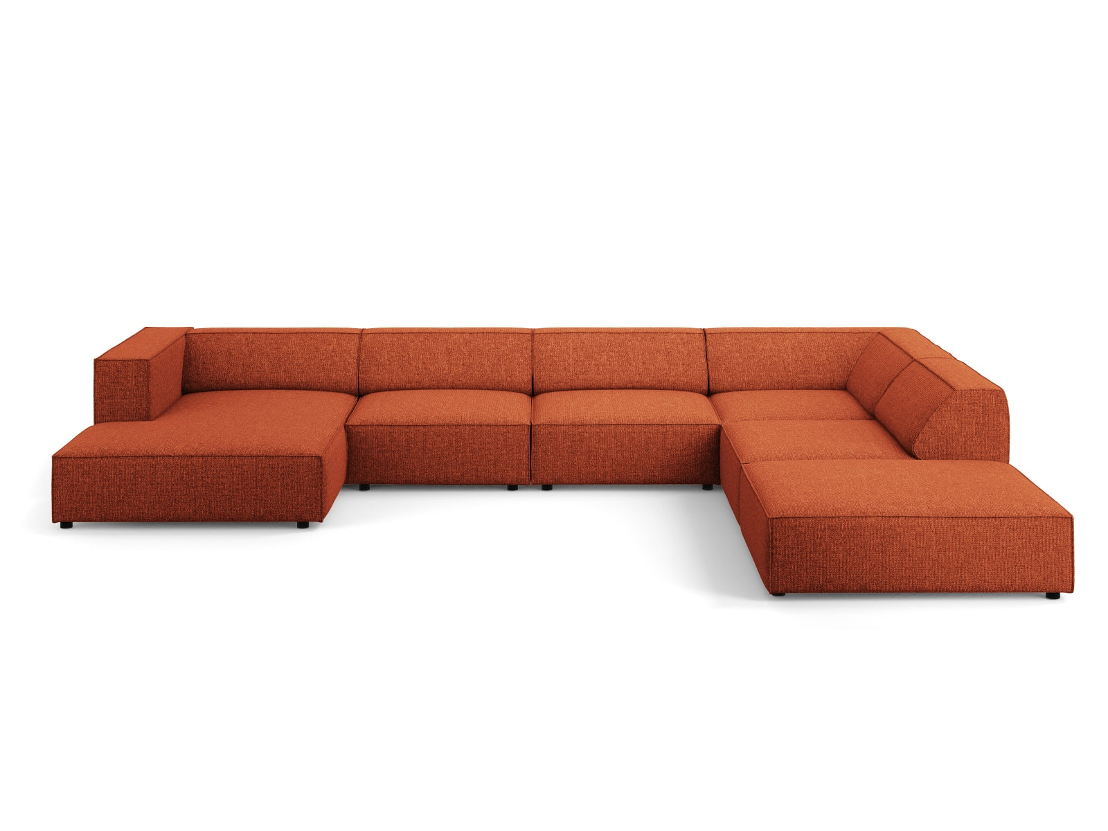 Arendal Panoramic Ecksofa rechts 7 Sitzer in Terracotta präsentiert im Onlineshop von KAQTU Design AG. Ecksofa rechts ist von Cosmopolitan Design