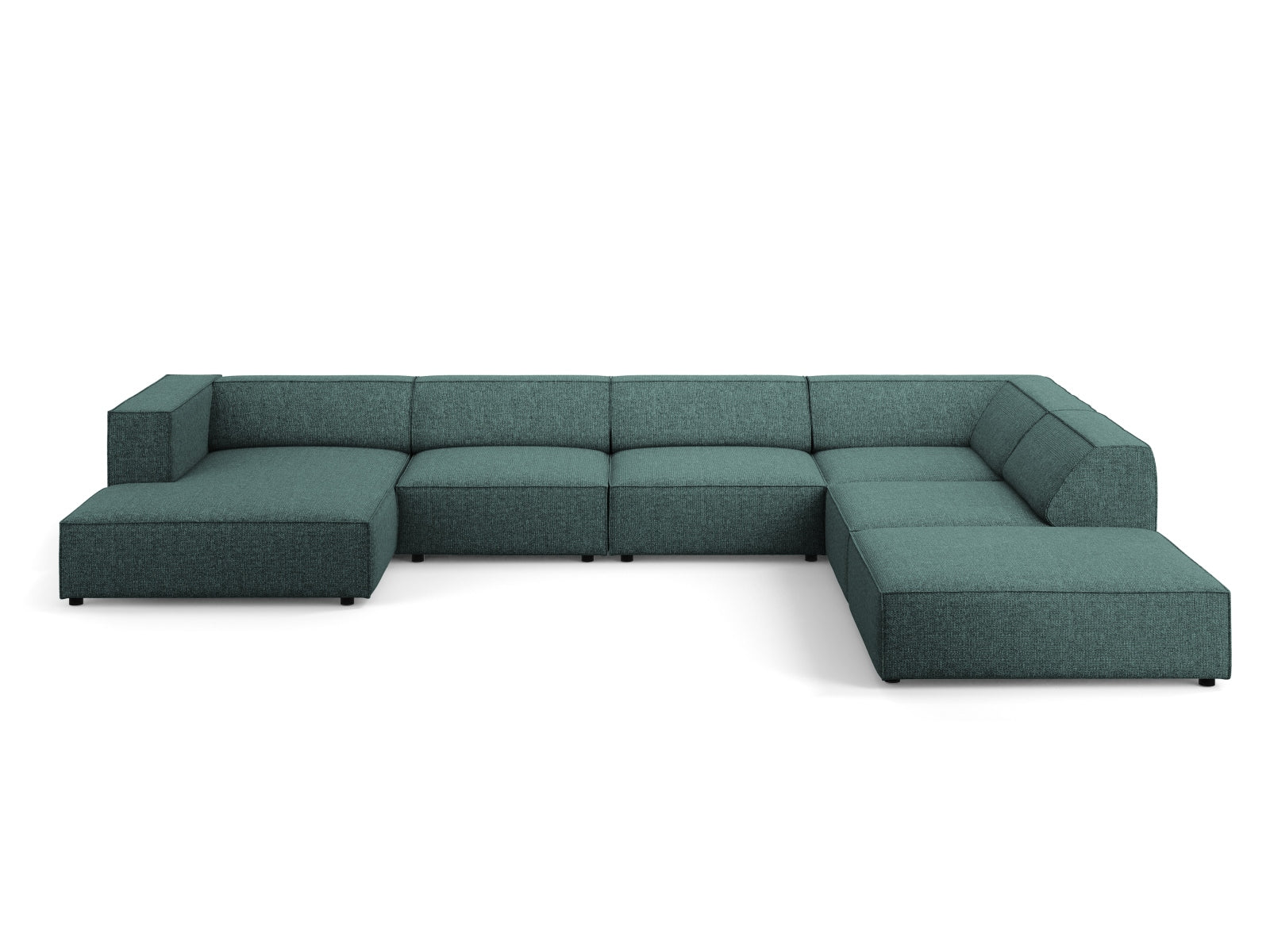 Arendal Panoramic Ecksofa rechts 7 Sitzer in Petrol präsentiert im Onlineshop von KAQTU Design AG. Ecksofa rechts ist von Cosmopolitan Design
