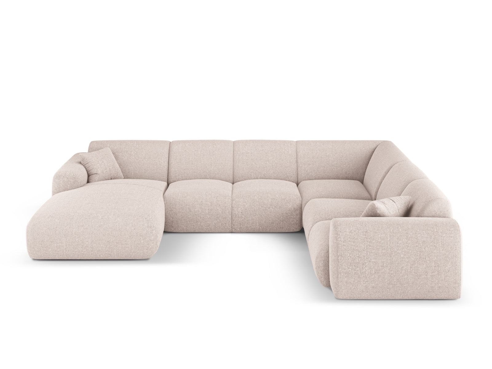 Nolio Panoramic Ecksofa rechts 6 Sitzer 252cm in Beige präsentiert im Onlineshop von KAQTU Design AG. Ecksofa rechts ist von Cosmopolitan Design
