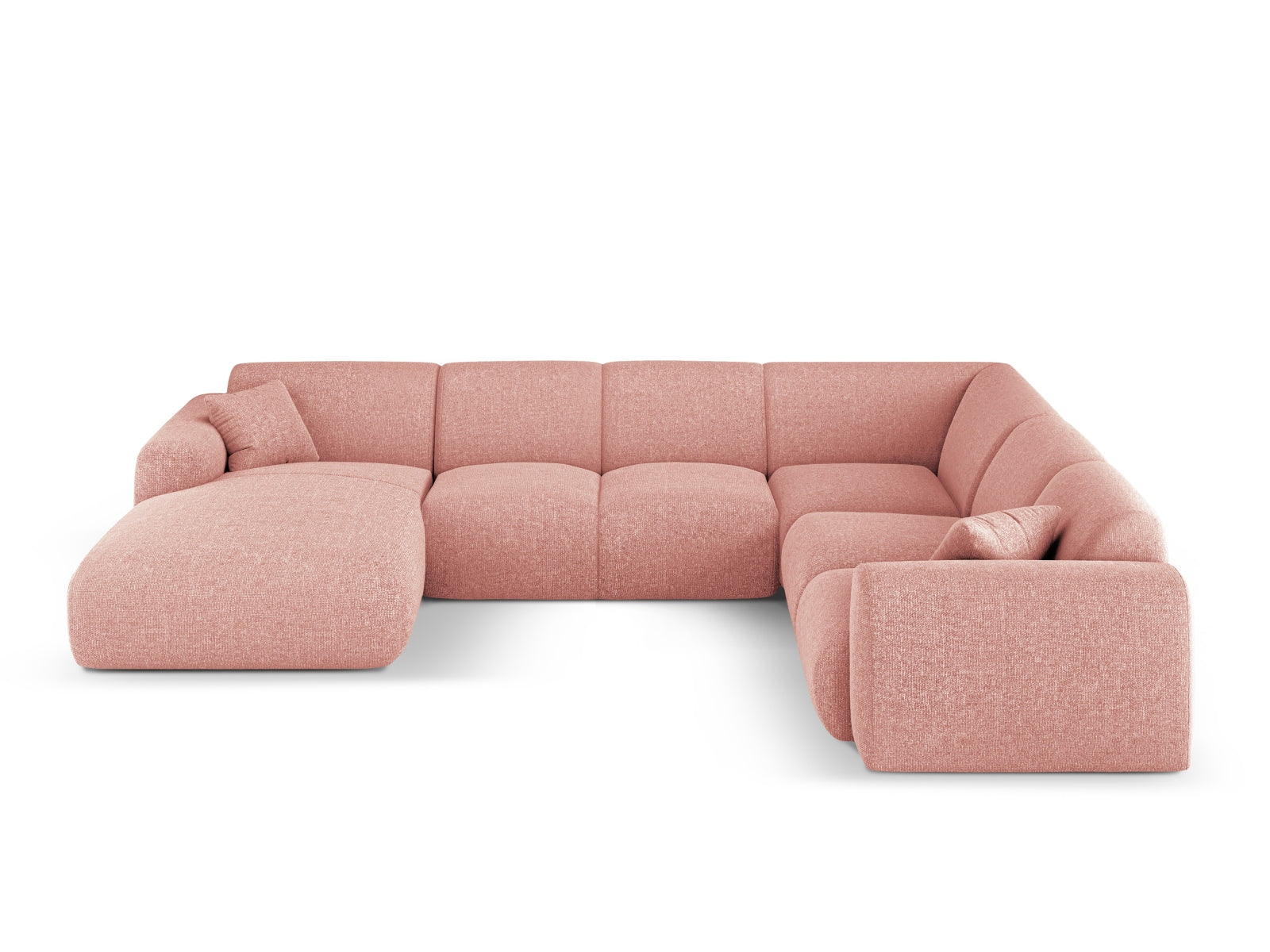 Nolio Panoramic Ecksofa rechts 6 Sitzer 252cm in Pink präsentiert im Onlineshop von KAQTU Design AG. Ecksofa rechts ist von Cosmopolitan Design
