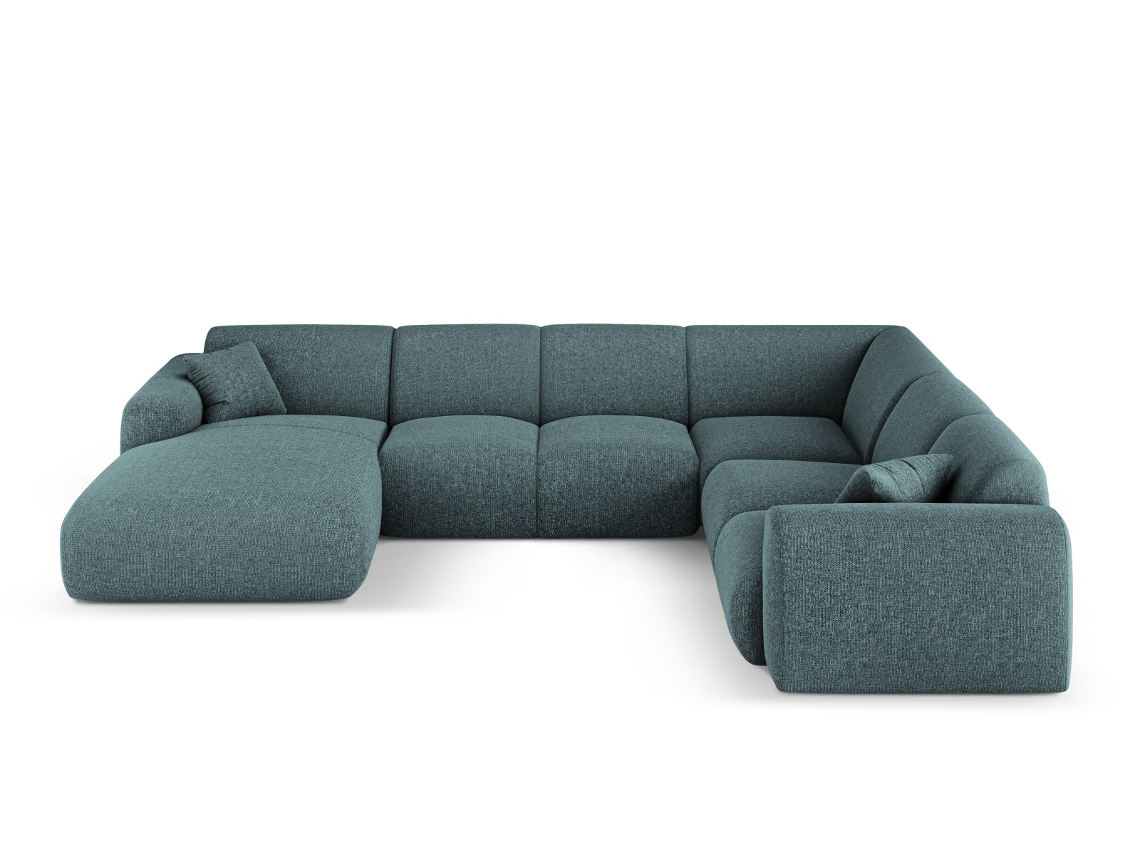 Entdecken Sie das Nolio Panoramic Ecksofa rechts (252cm) von Cosmopolitan Design – ein elegantes 6-Sitzer Sofa, das modernen Komfort und stilvolles Design perfekt kombiniert!