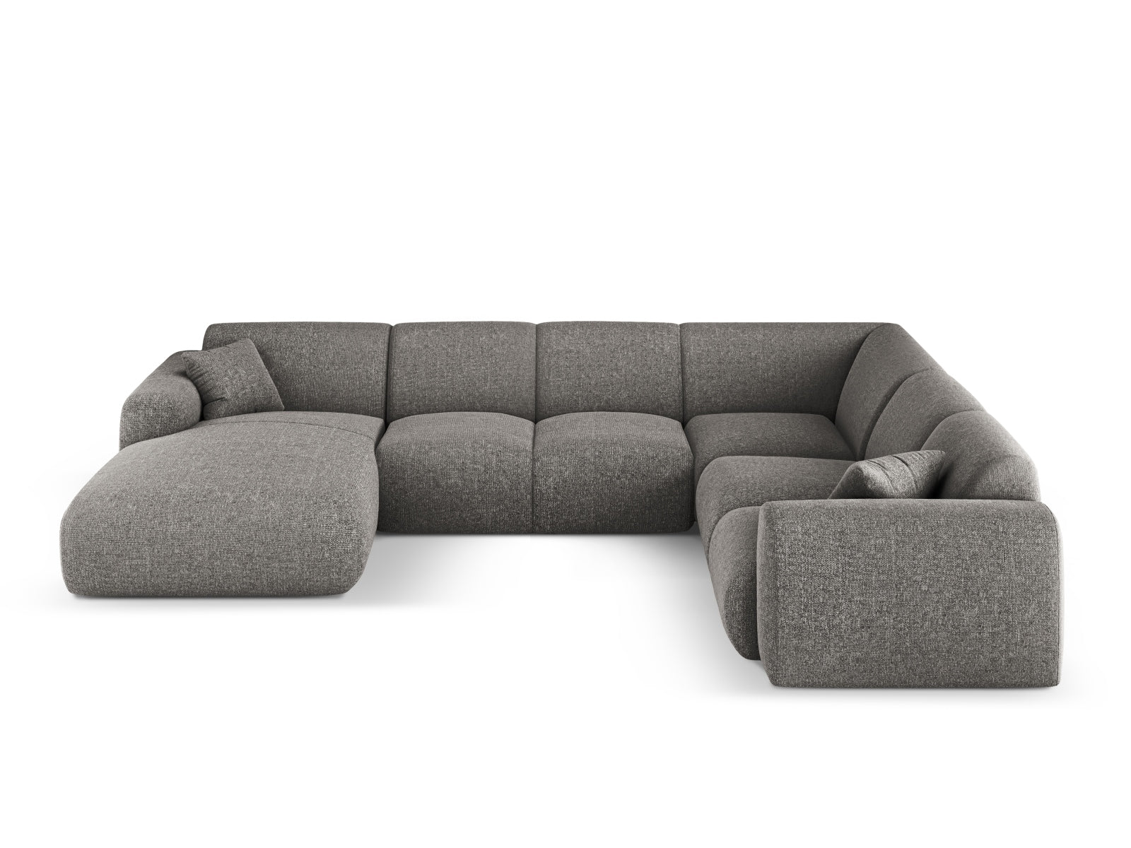 Nolio Panoramic Ecksofa rechts 6 Sitzer 252cm in Grey-Haga präsentiert im Onlineshop von KAQTU Design AG. Ecksofa rechts ist von Cosmopolitan Design