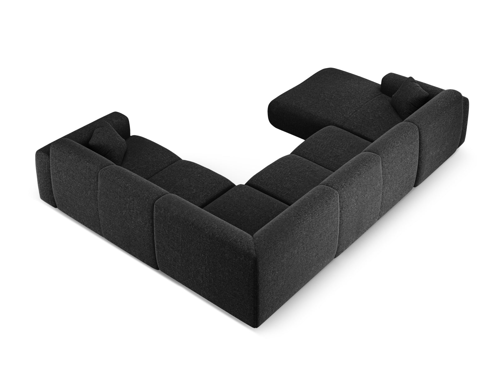 Entdecken Sie das Nolio Panoramic Ecksofa rechts (252cm) von Cosmopolitan Design – ein elegantes 6-Sitzer Sofa, das modernen Komfort und stilvolles Design perfekt kombiniert!