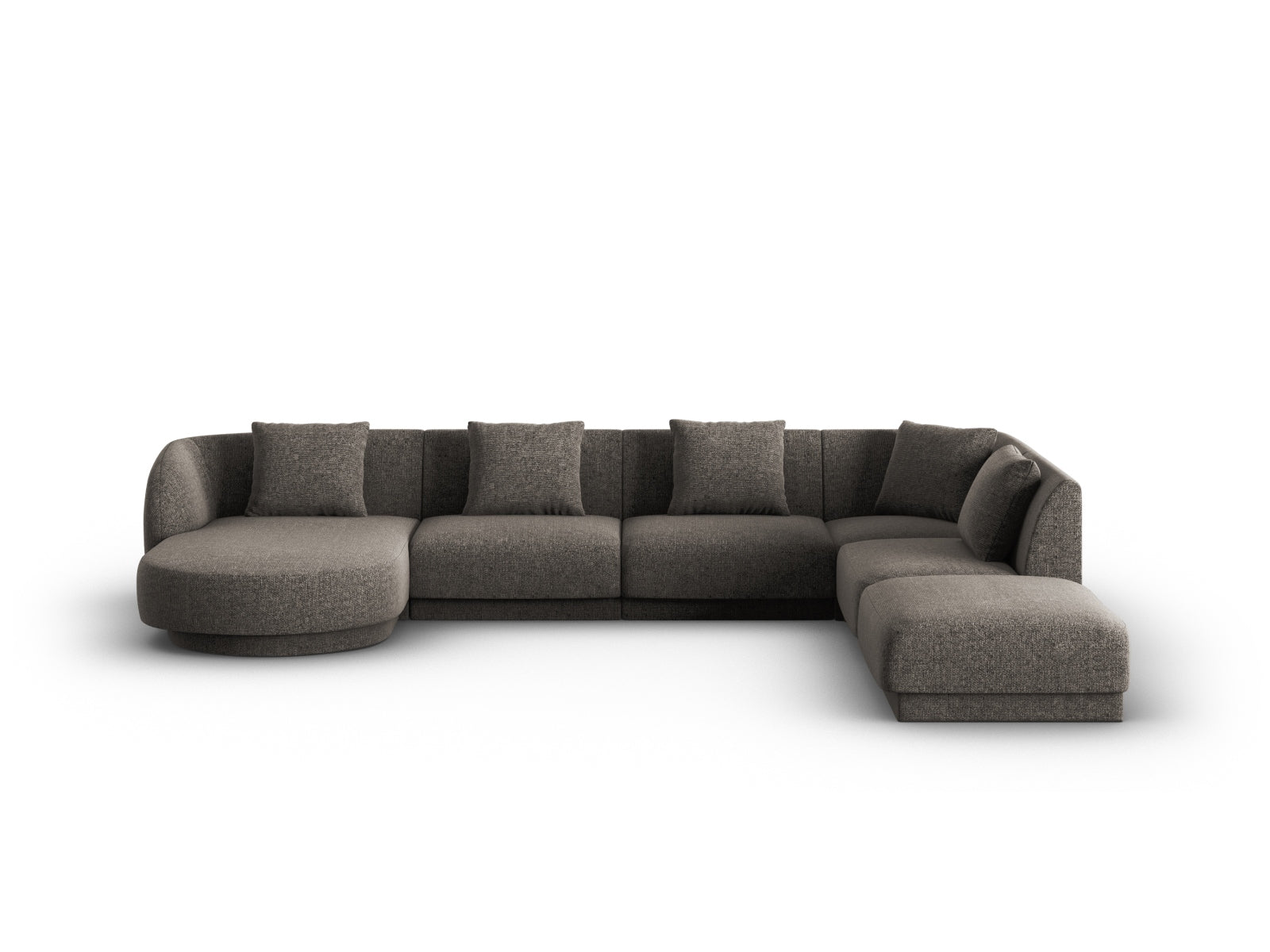 Tulum Panoramic Ecksofa rechts 6 Sitzer 255cm in Grey präsentiert im Onlineshop von KAQTU Design AG. Ecksofa rechts ist von Cosmopolitan Design