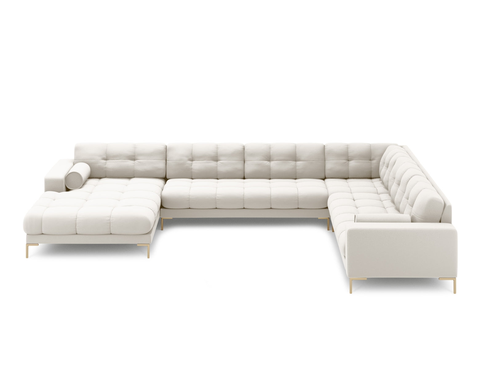 7-Sitzer Ecksofa Panoramic Bali rechts in Light Beige-Neve präsentiert im Onlineshop von KAQTU Design AG. Ecksofa rechts ist von Cosmopolitan Design