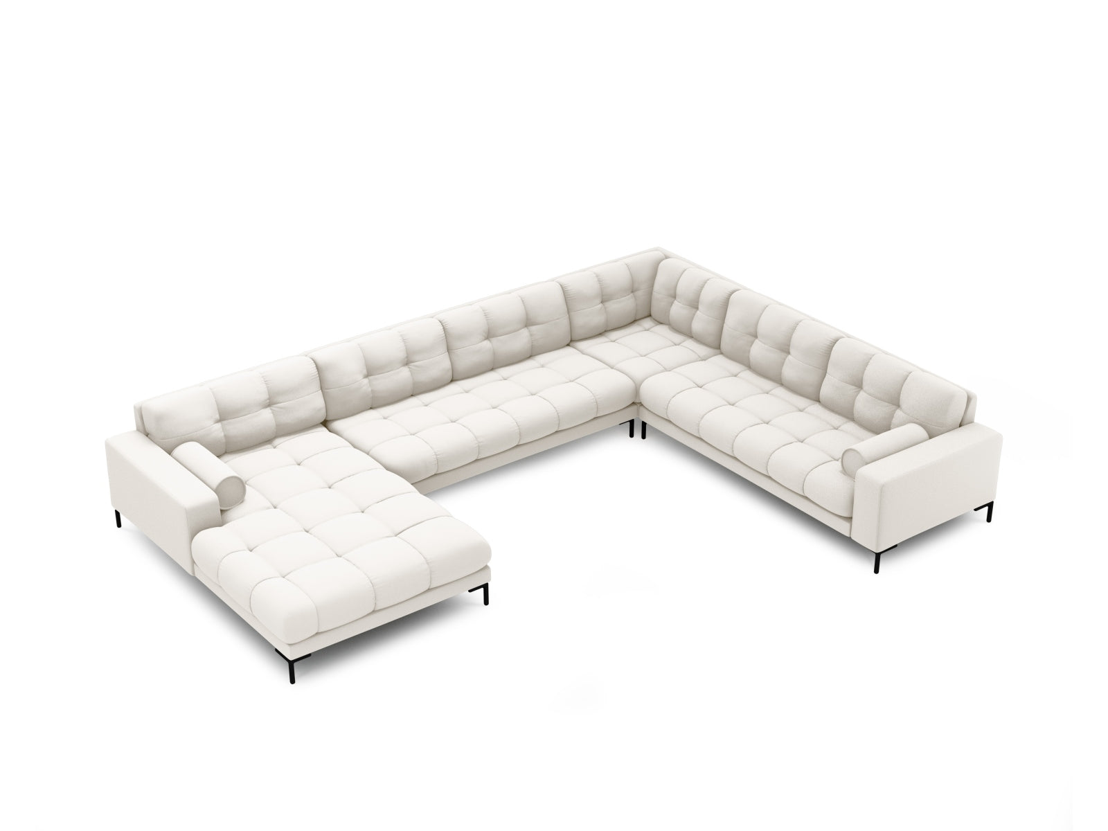 7-Sitzer Ecksofa Panoramic Bali rechts in Light Beige-Neve präsentiert im Onlineshop von KAQTU Design AG. Ecksofa rechts ist von Cosmopolitan Design