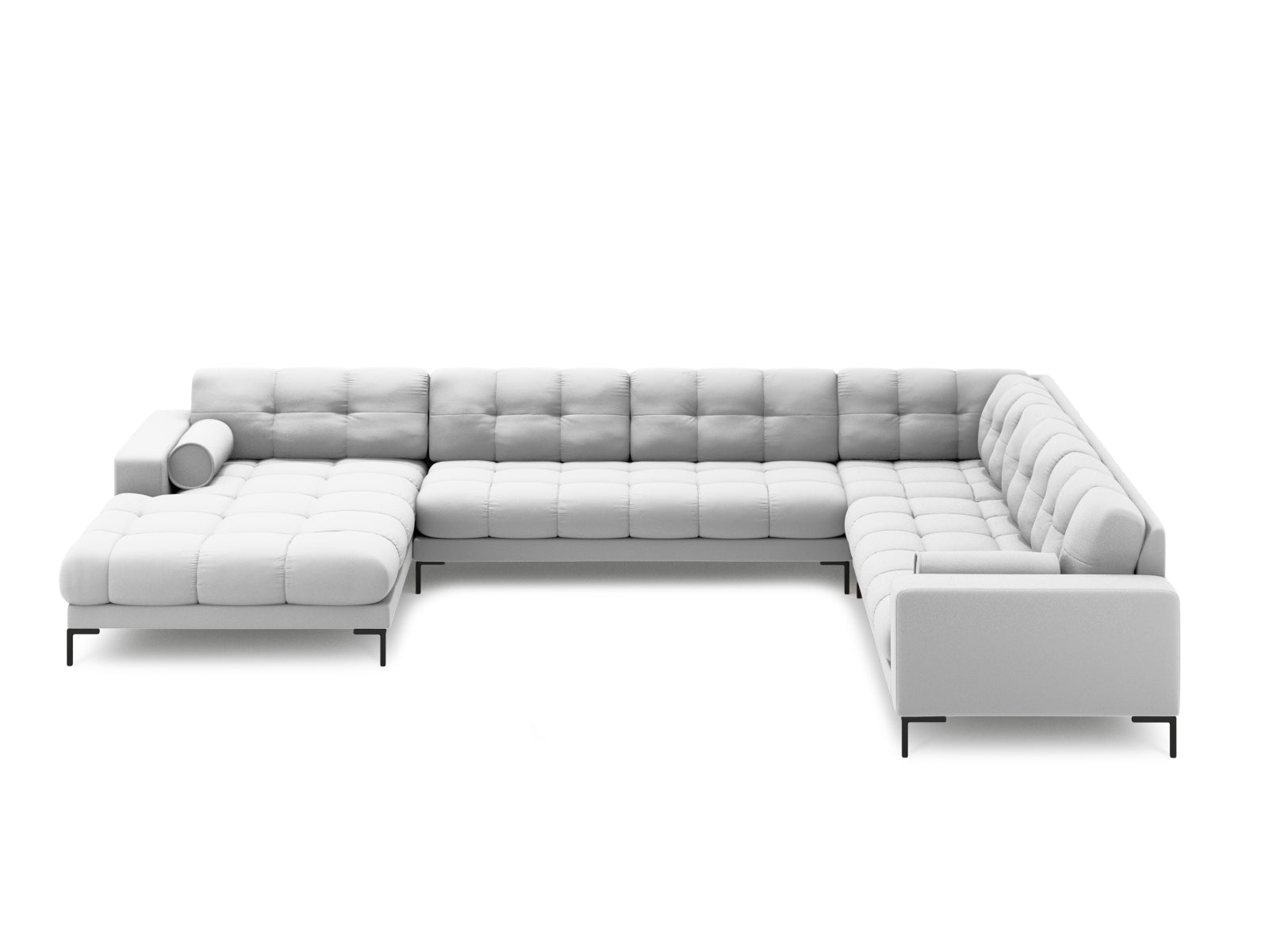 7-Sitzer Ecksofa Panoramic Bali rechts in Light Grey-Neve präsentiert im Onlineshop von KAQTU Design AG. Ecksofa rechts ist von Cosmopolitan Design