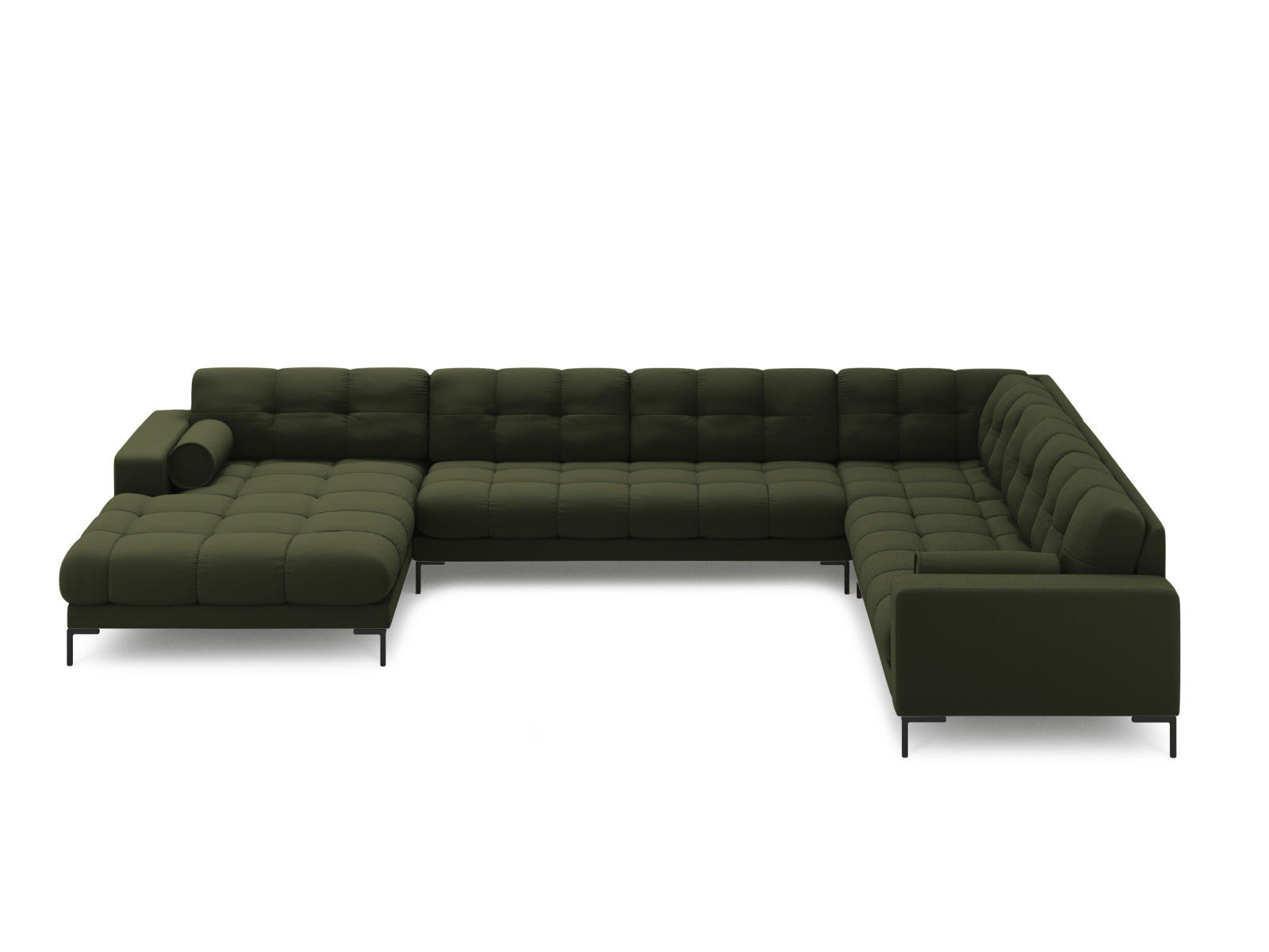7-Sitzer Ecksofa Panoramic Bali rechts in Green-Neve präsentiert im Onlineshop von KAQTU Design AG. Ecksofa rechts ist von Cosmopolitan Design