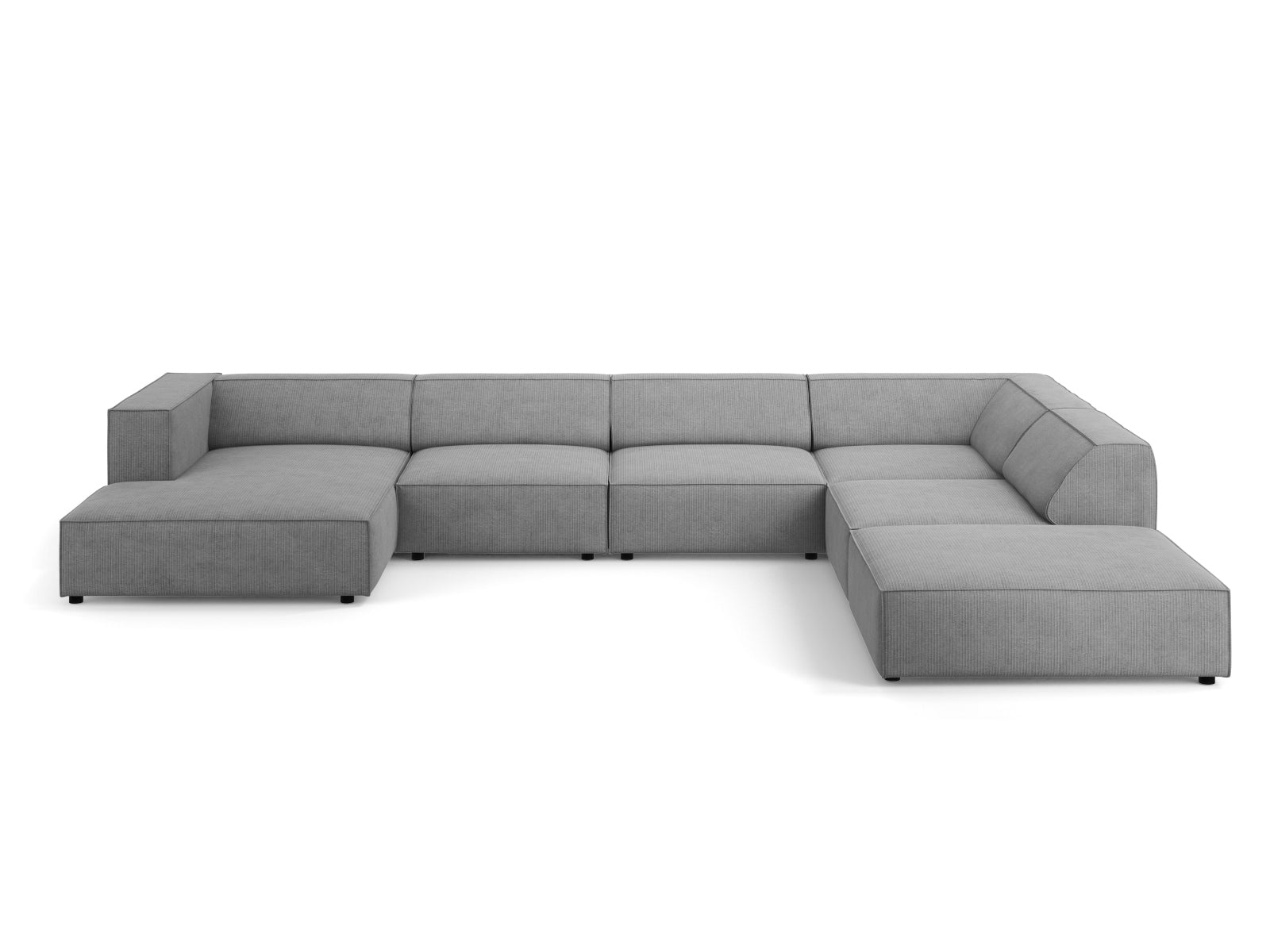 Arendal Panoramic Ecksofa rechts 7 Sitzer in Dark Grey präsentiert im Onlineshop von KAQTU Design AG. Ecksofa rechts ist von Cosmopolitan Design