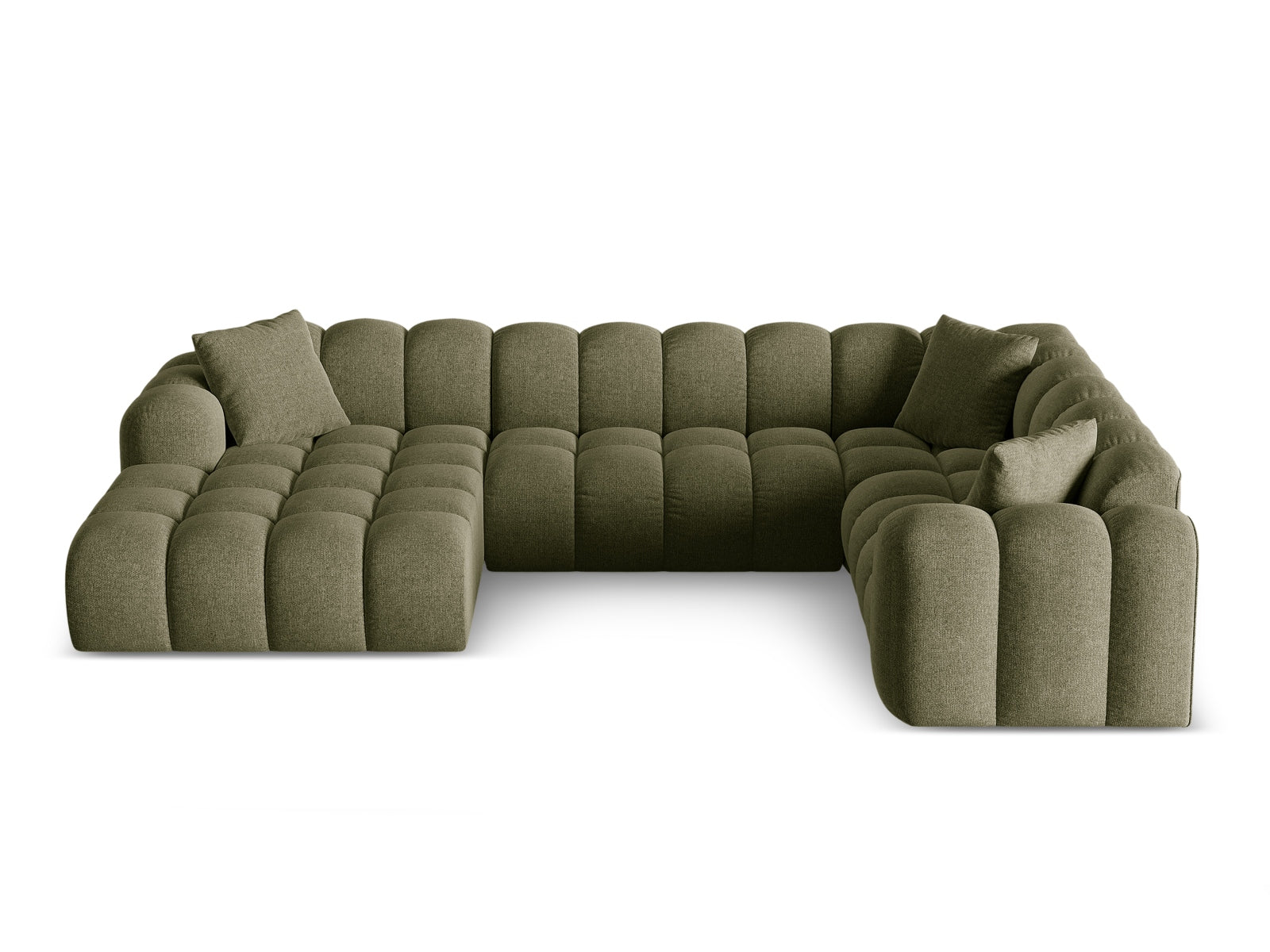 4-Sitzer Ecksofa rechts Panoramic Treno in Green-Eden präsentiert im Onlineshop von KAQTU Design AG. Ecksofa rechts ist von Cosmopolitan Design