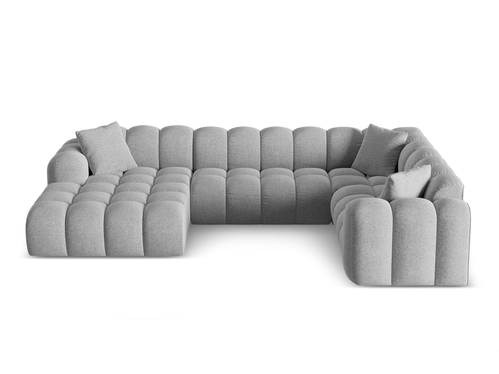 4-Sitzer Ecksofa rechts Panoramic Treno in Light Grey-Eden präsentiert im Onlineshop von KAQTU Design AG. Ecksofa rechts ist von Cosmopolitan Design