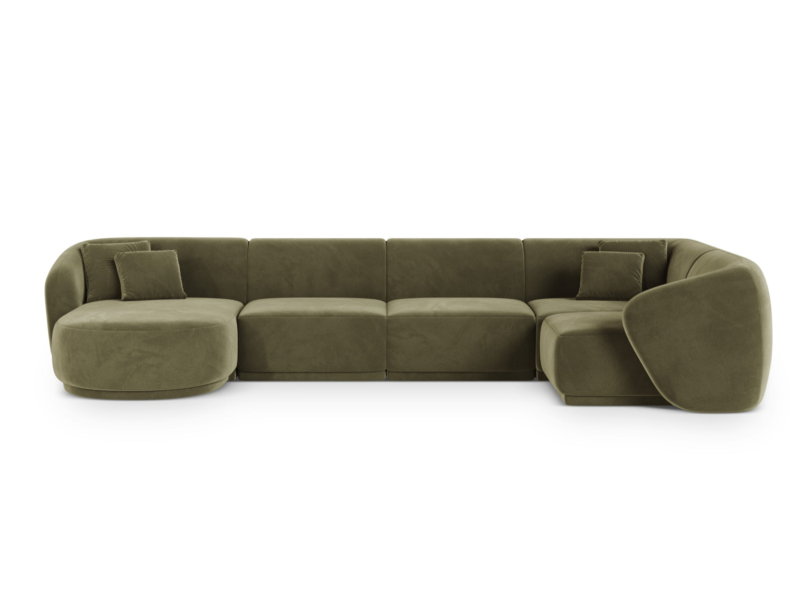 6-Sitzer Panoramic Ecksofa rechts Gomera in Green-Salvador präsentiert im Onlineshop von KAQTU Design AG. Ecksofa rechts ist von Cosmopolitan Design