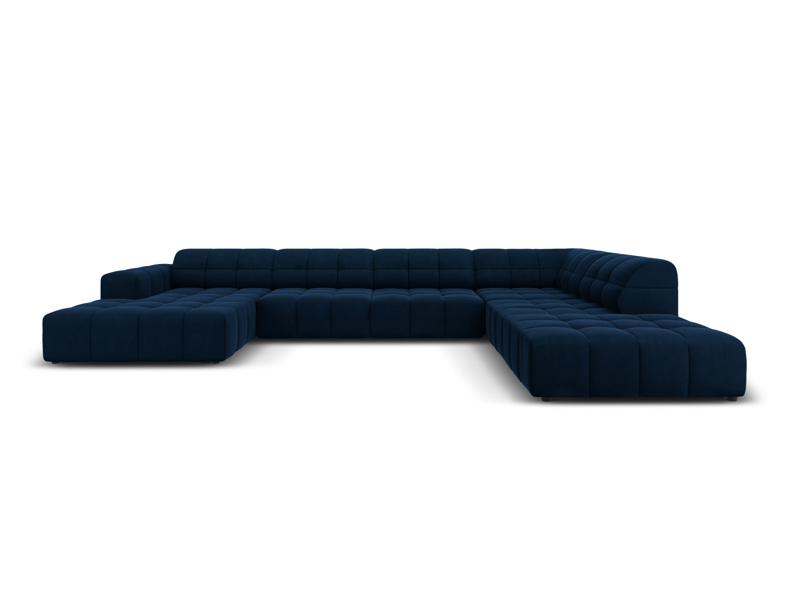Chicago Velour Panoramic Ecksofa rechts 7 Sitzer 262cm in Royal Blue präsentiert im Onlineshop von KAQTU Design AG. Ecksofa rechts ist von Cosmopolitan Design