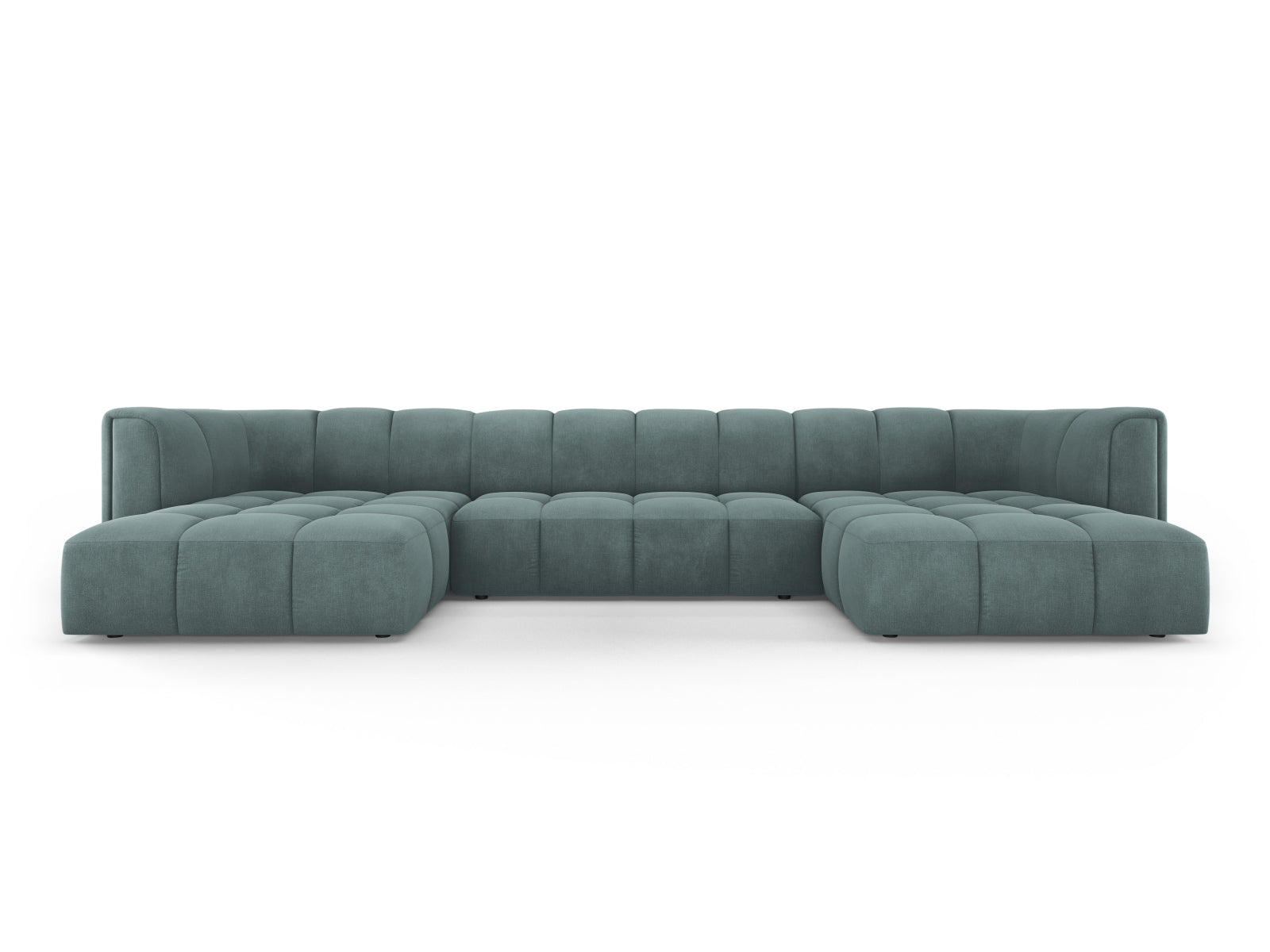 5-Sitzer Panoramabank Moritz in Sea Green-Rebel präsentiert im Onlineshop von KAQTU Design AG. Ecksofa ist von Cosmopolitan Design