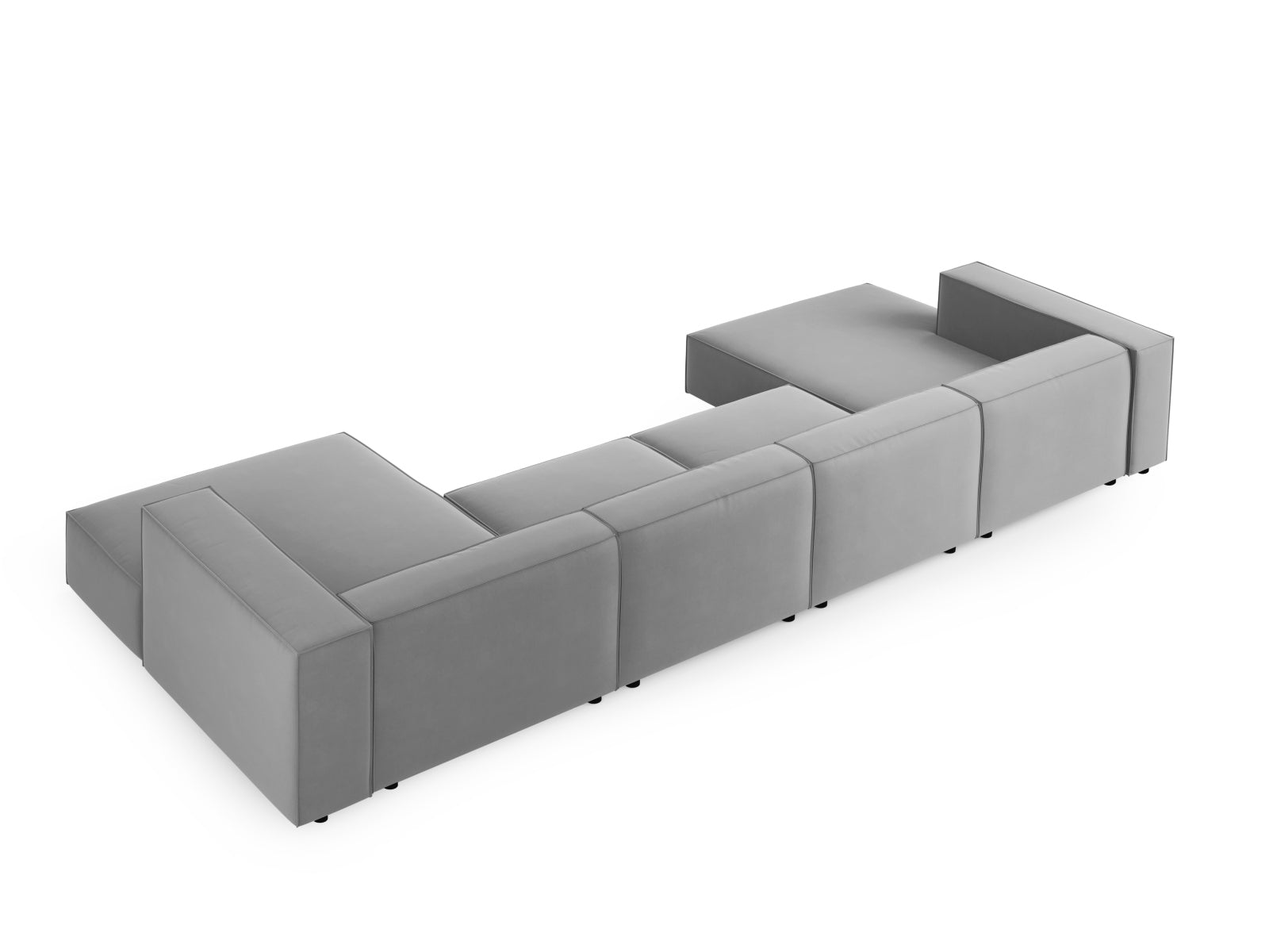 Entdecken Sie das Arendal Velour Panoramic Sofa 6 Sitzer von Cosmopolitan Design – elegantes Design, optimaler Komfort und ideal für Ihr modernes Wohnambiente.