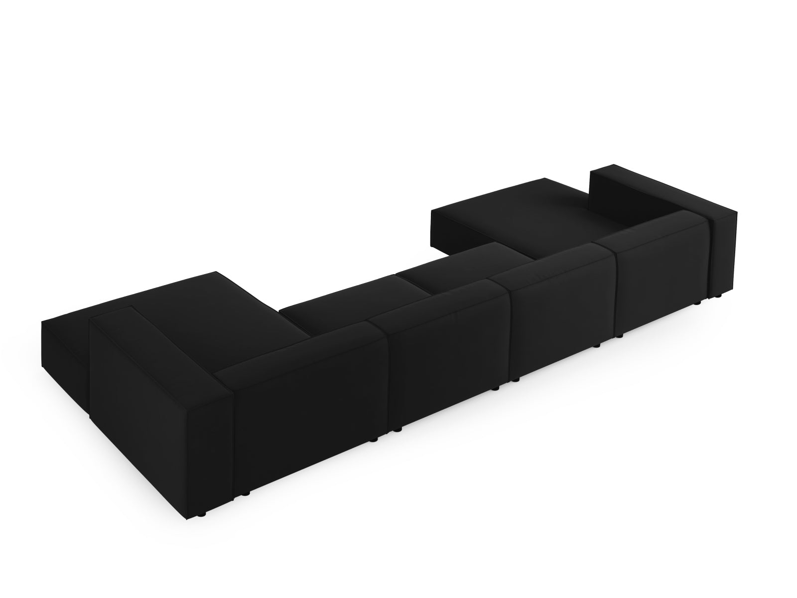 Entdecken Sie das Arendal Velour Panoramic Sofa 6 Sitzer von Cosmopolitan Design – elegantes Design, optimaler Komfort und ideal für Ihr modernes Wohnambiente.