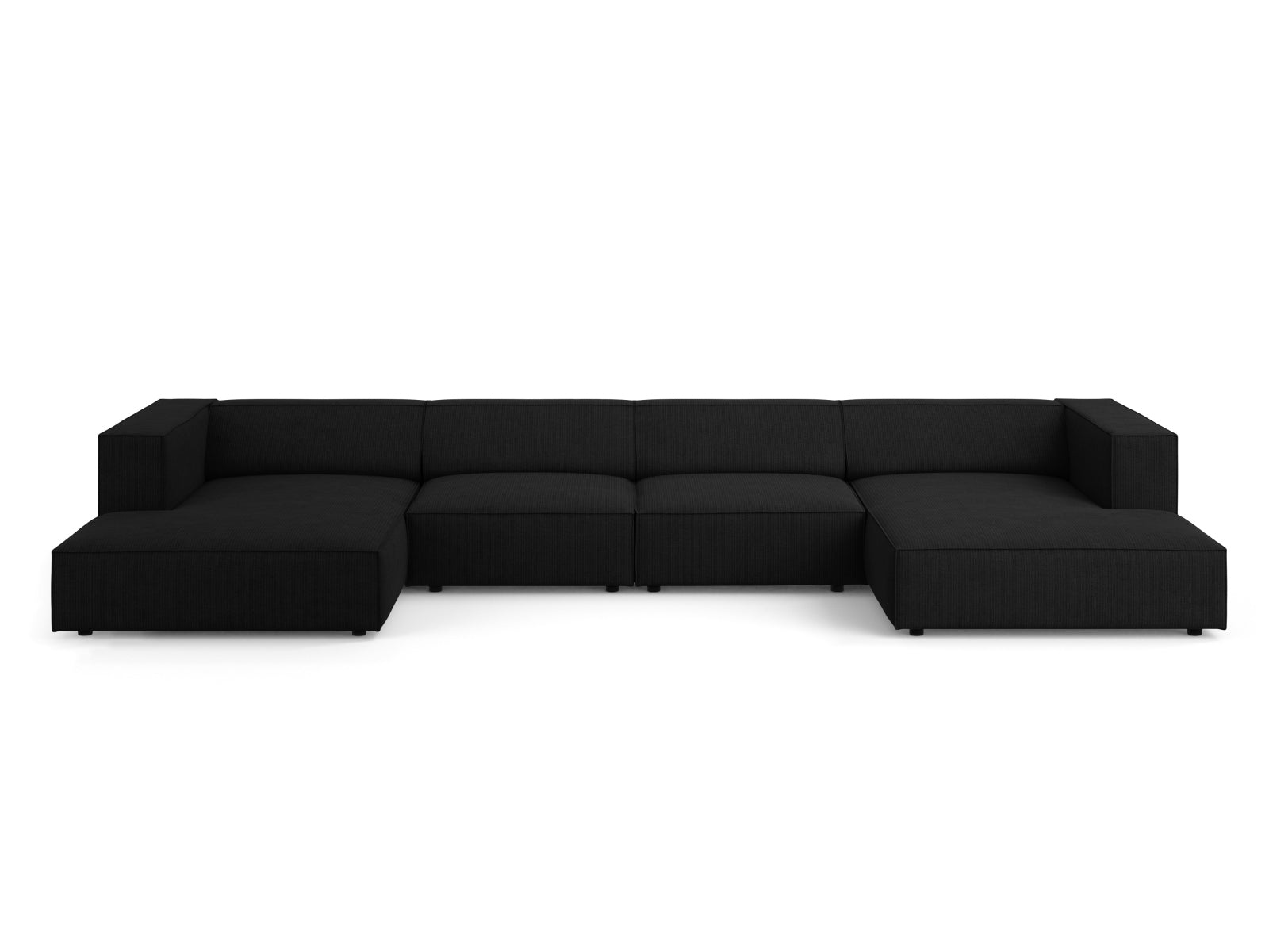 Arendal Panoramic Sofa 6 Sitzer in Black präsentiert im Onlineshop von KAQTU Design AG. 5er Sofa ist von Cosmopolitan Design