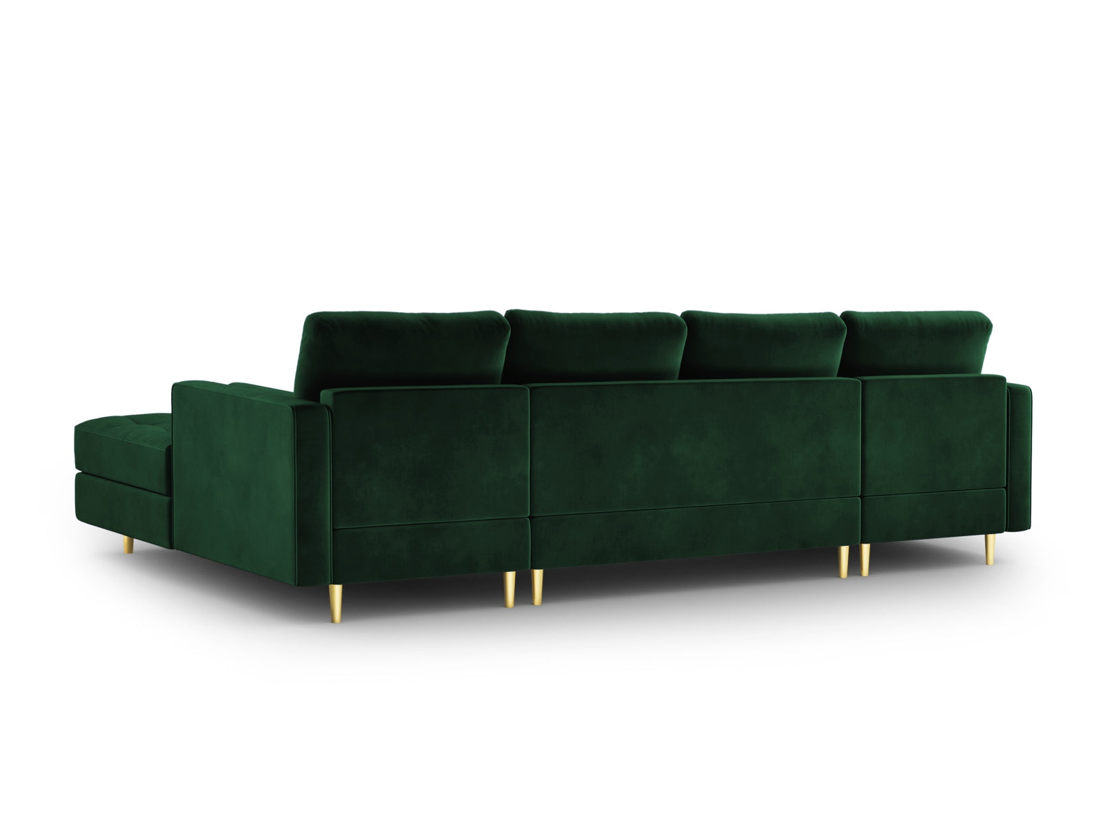 6-Sitzer Panoramic Sofa Aspen in Bottle Green-Salvador präsentiert im Onlineshop von KAQTU Design AG. Ecksofa ist von Cosmopolitan Design