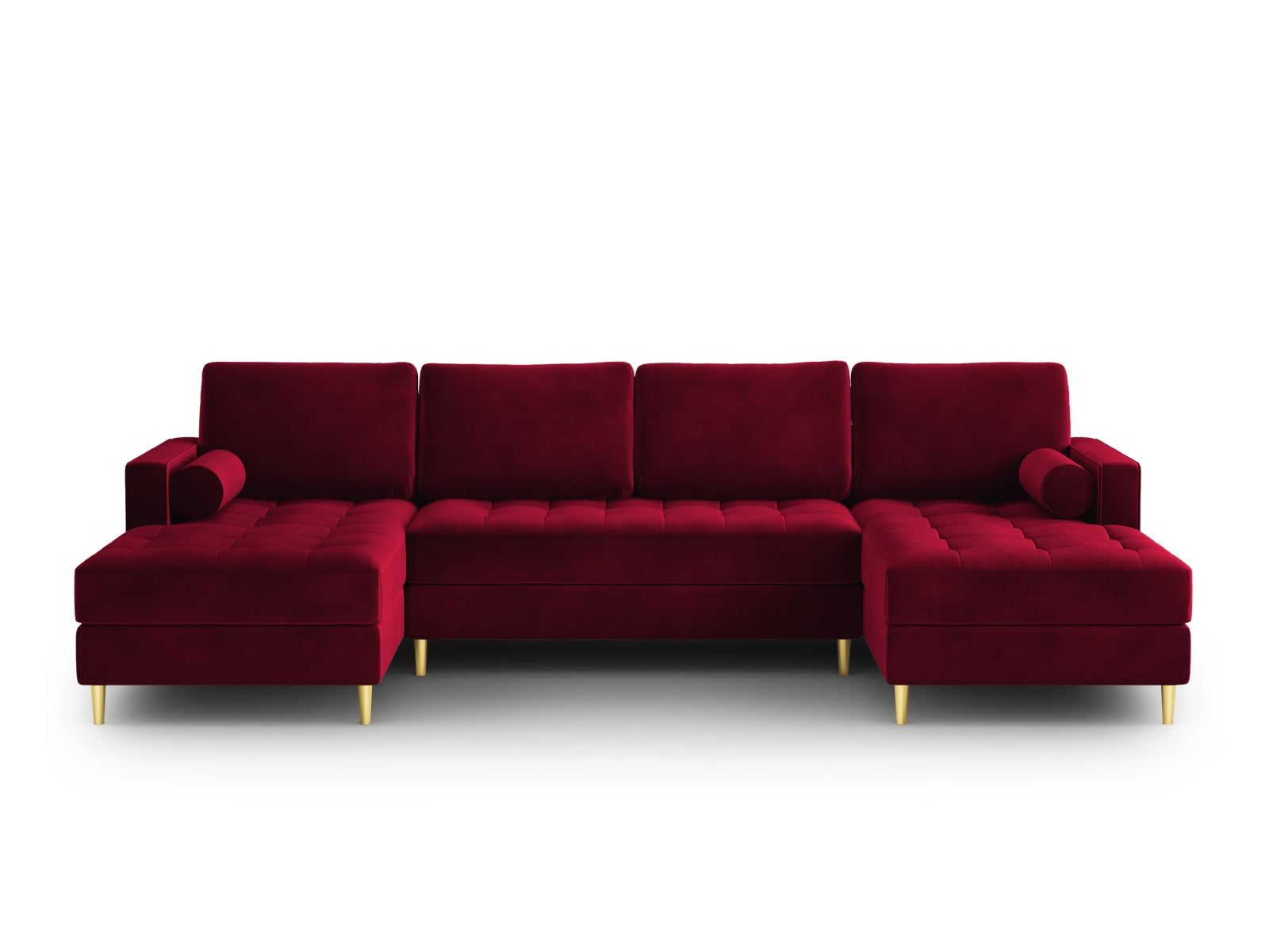 6-Sitzer Panoramic Sofa Aspen in Red-Salvador präsentiert im Onlineshop von KAQTU Design AG. Ecksofa ist von Cosmopolitan Design