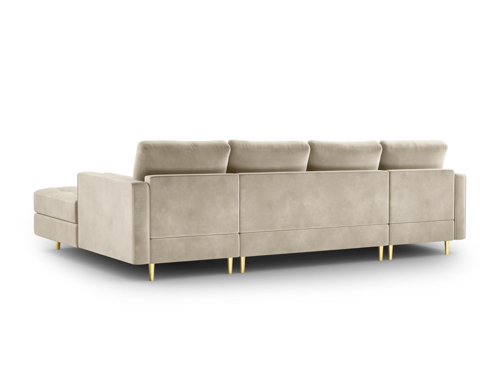 6-Sitzer Panoramic Sofa Aspen in Dark Beige-Salvador präsentiert im Onlineshop von KAQTU Design AG. Ecksofa ist von Cosmopolitan Design
