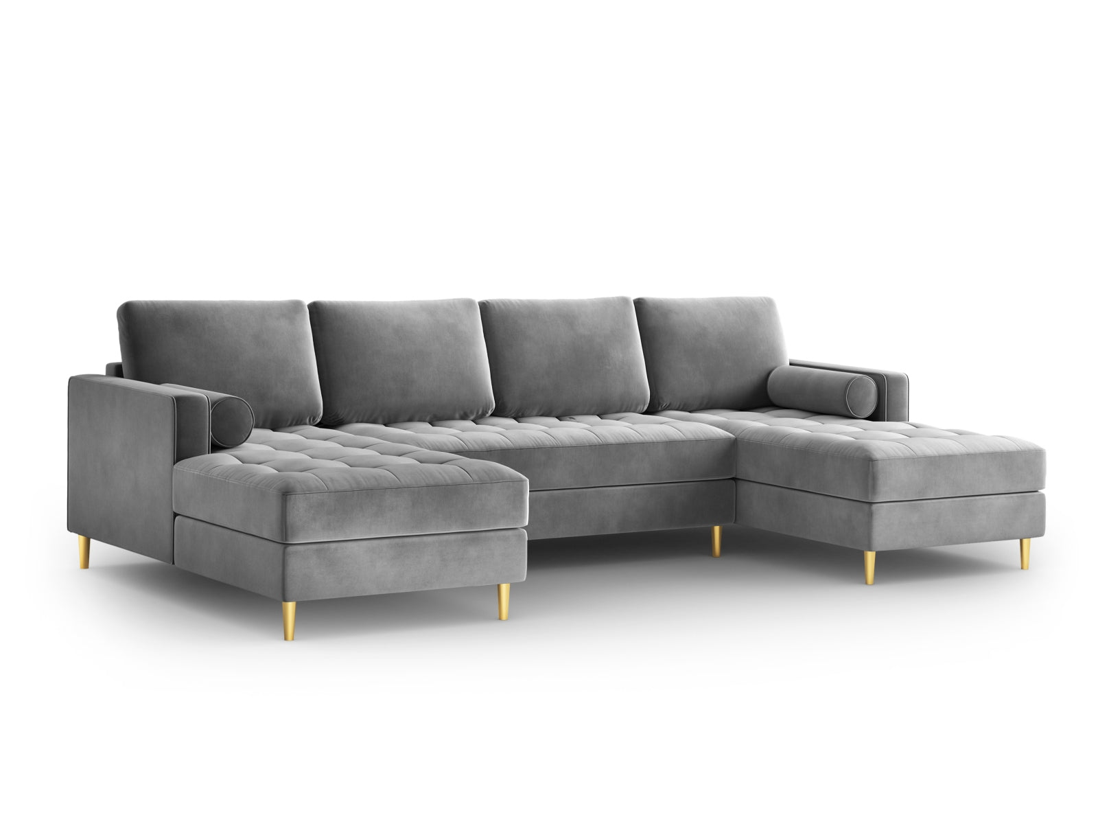 6-Sitzer Panoramic Sofa Aspen in Grey-Salvador präsentiert im Onlineshop von KAQTU Design AG. Ecksofa ist von Cosmopolitan Design