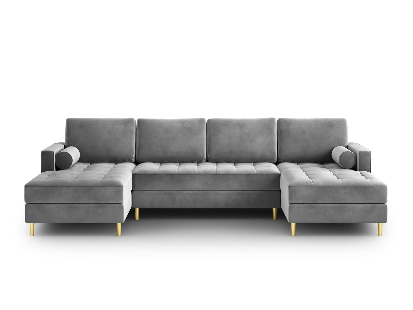 6-Sitzer Panoramic Sofa Aspen in Grey-Salvador präsentiert im Onlineshop von KAQTU Design AG. Ecksofa ist von Cosmopolitan Design