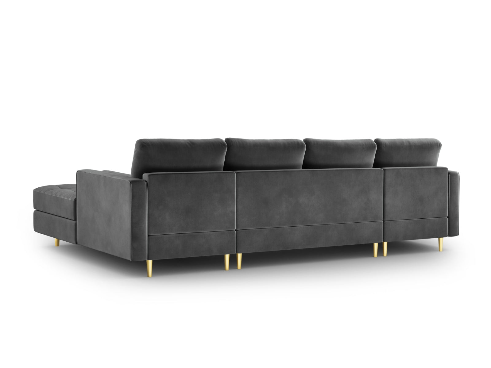 6-Sitzer Panoramic Sofa Aspen in Dark Grey-Salvador präsentiert im Onlineshop von KAQTU Design AG. Ecksofa ist von Cosmopolitan Design