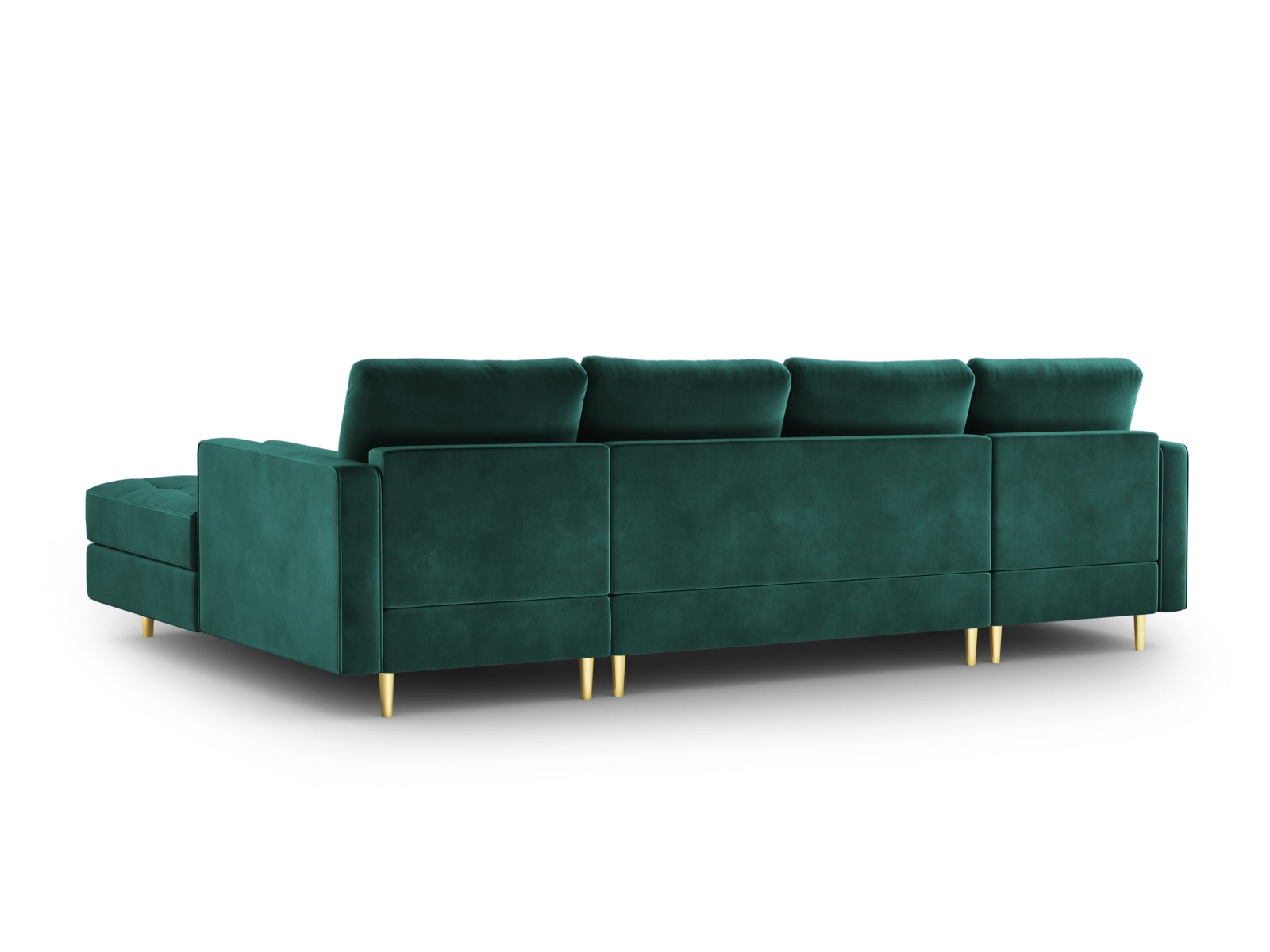 6-Sitzer Panoramic Sofa Aspen in Petrol-Salvador präsentiert im Onlineshop von KAQTU Design AG. Ecksofa ist von Cosmopolitan Design