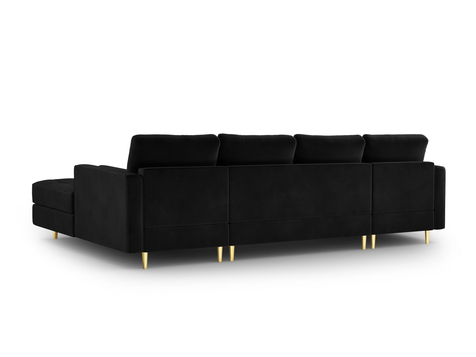 6-Sitzer Panoramic Sofa Aspen in Black-Salvador präsentiert im Onlineshop von KAQTU Design AG. Ecksofa ist von Cosmopolitan Design