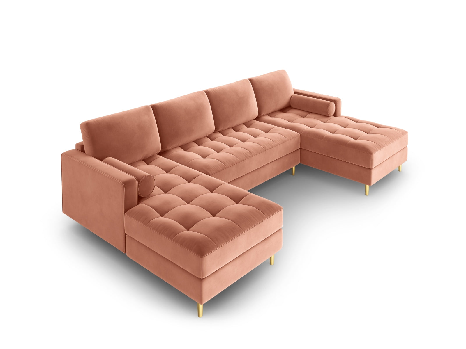 6-Sitzer Panoramic Sofa Aspen in Pink-Salvador präsentiert im Onlineshop von KAQTU Design AG. Ecksofa ist von Cosmopolitan Design