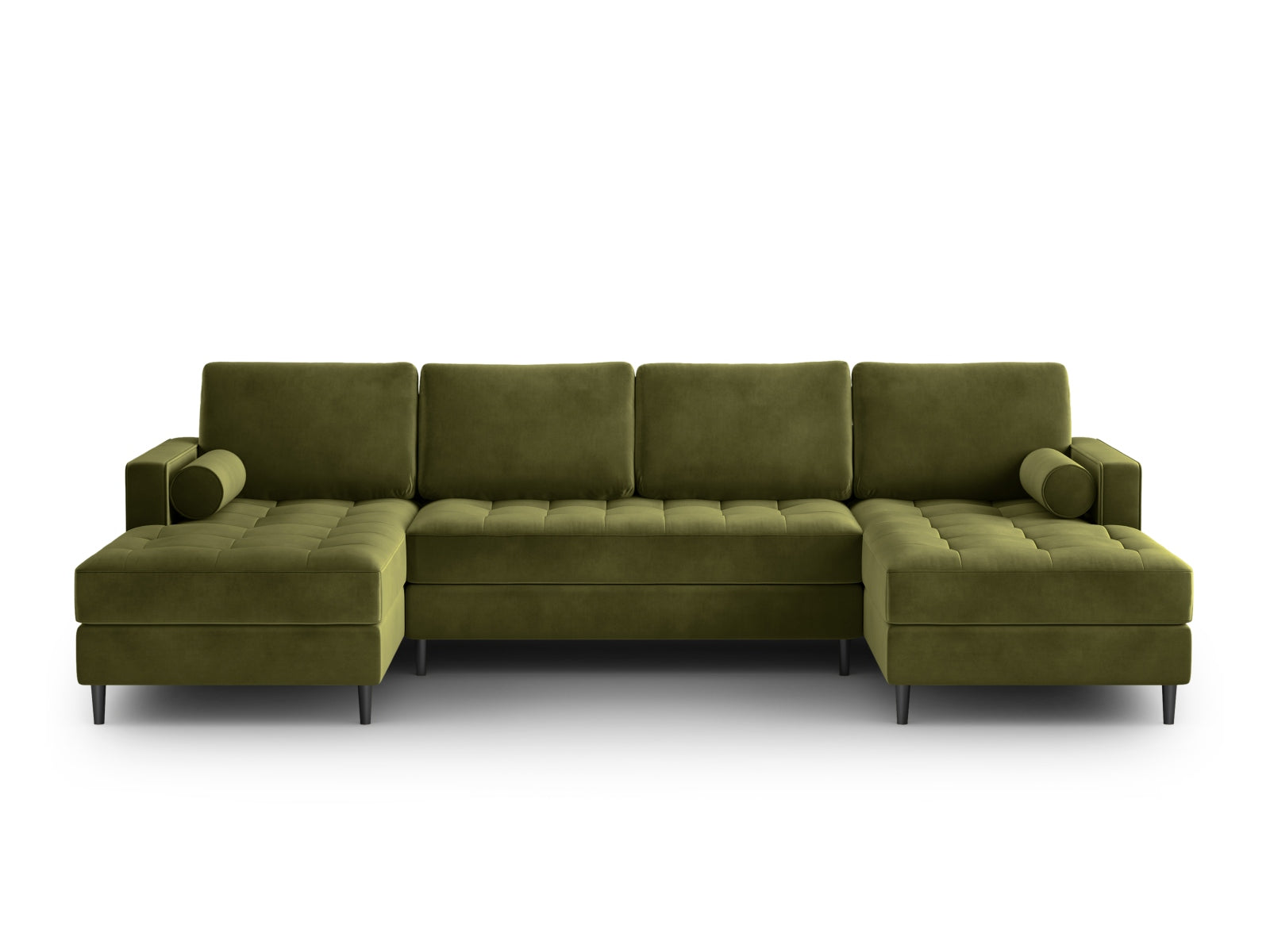 6-Sitzer Panoramic Sofa Aspen in Green-Salvador präsentiert im Onlineshop von KAQTU Design AG. Ecksofa ist von Cosmopolitan Design
