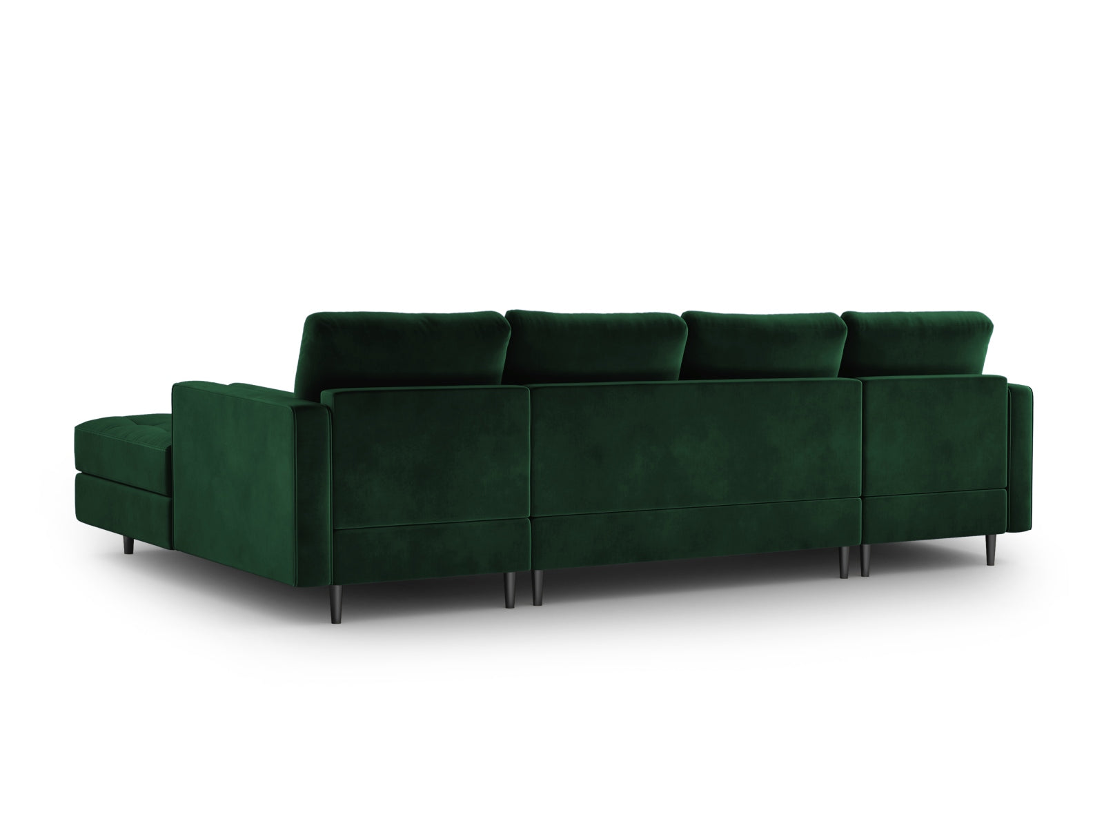 6-Sitzer Panoramic Sofa Aspen in Bottle Green-Salvador präsentiert im Onlineshop von KAQTU Design AG. Ecksofa ist von Cosmopolitan Design