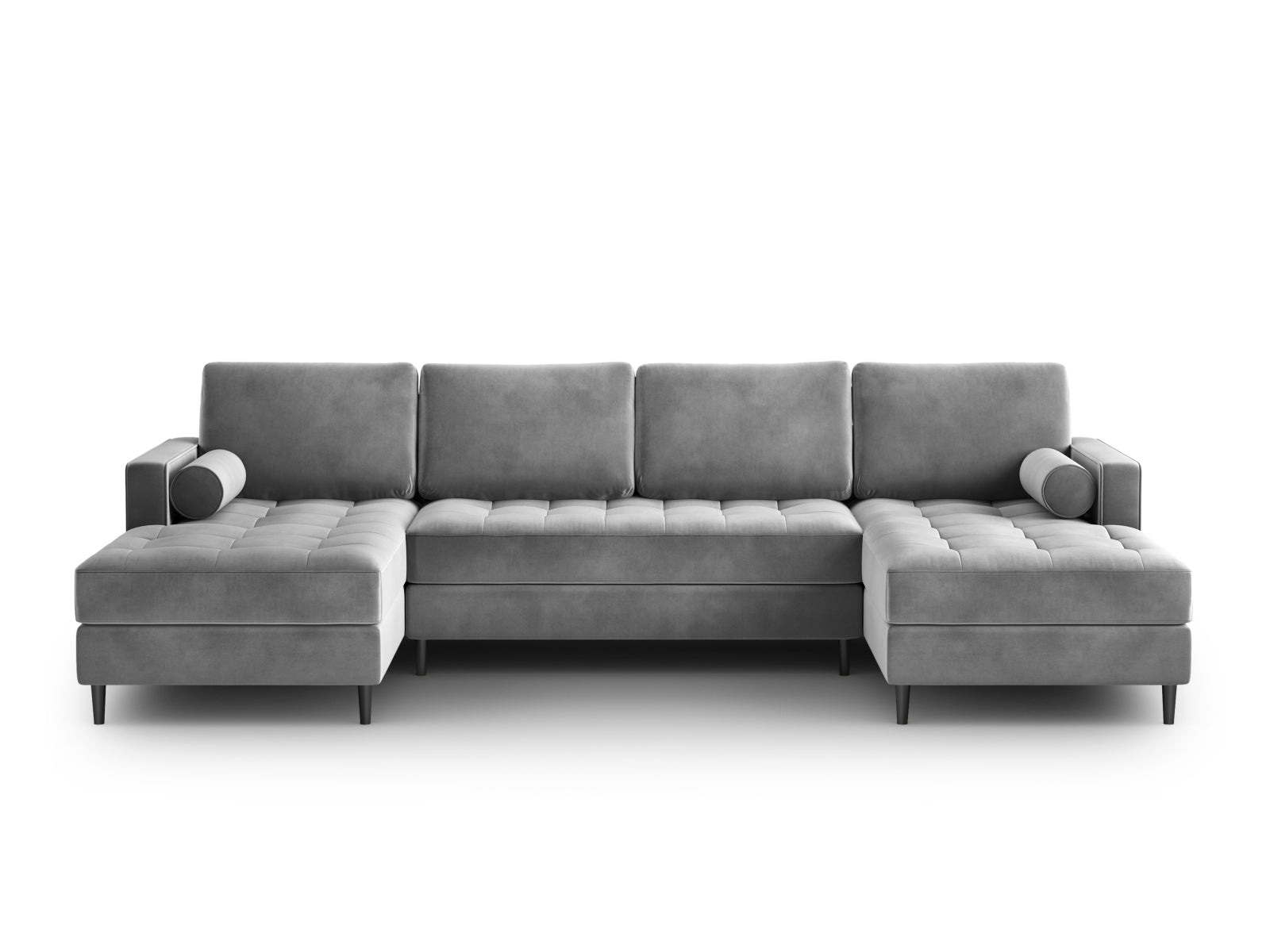6-Sitzer Panoramic Sofa Aspen in Grey-Salvador präsentiert im Onlineshop von KAQTU Design AG. Ecksofa ist von Cosmopolitan Design