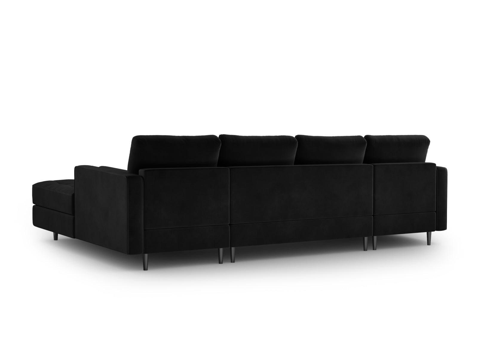 6-Sitzer Panoramic Sofa Aspen in Black-Salvador präsentiert im Onlineshop von KAQTU Design AG. Ecksofa ist von Cosmopolitan Design