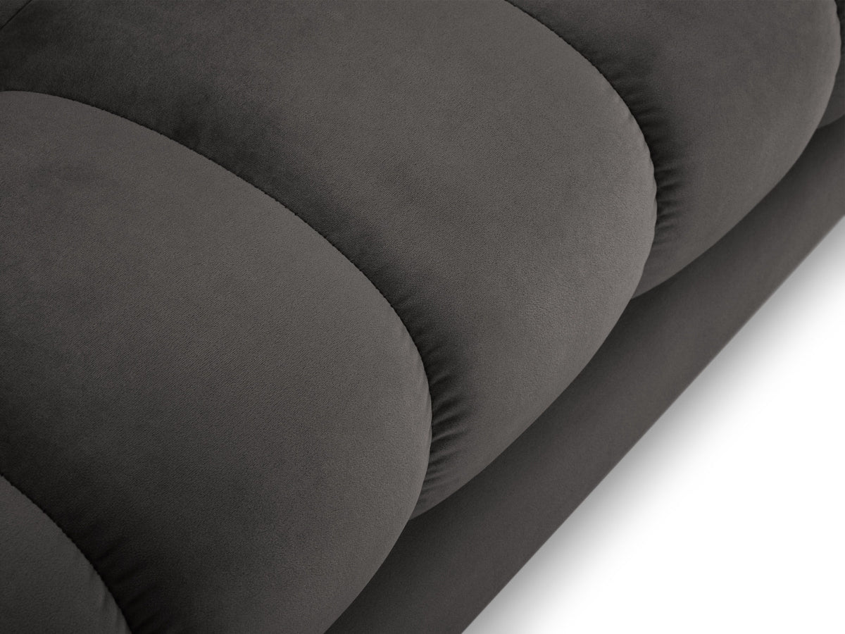 Ecksofa 7-Sitzer Panoramic Sofa Bali mit Stoffbezug, Récamière und Metallbeinen