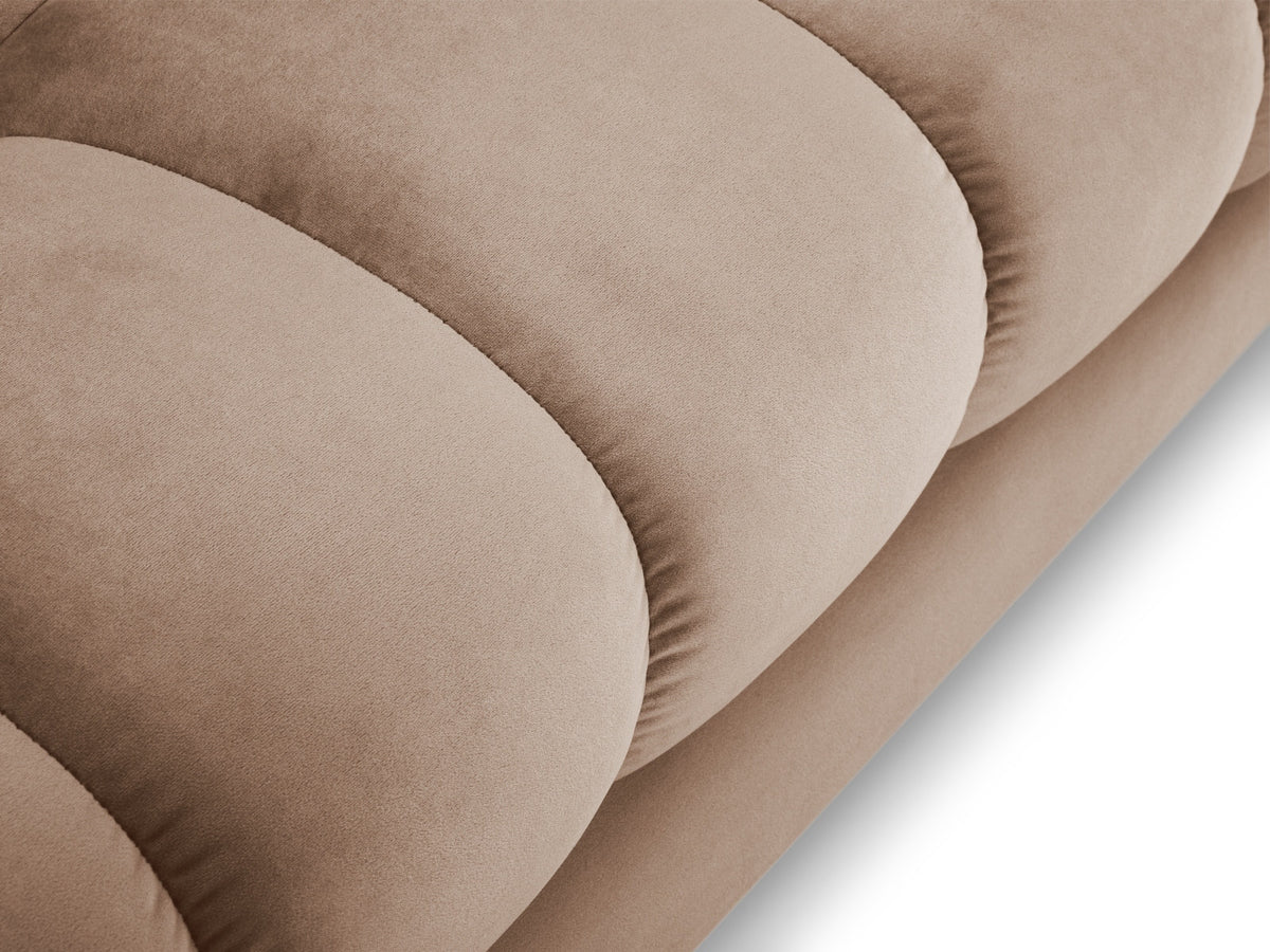 Ecksofa 7-Sitzer Panoramic Sofa Bali mit Stoffbezug, Récamière und Metallbeinen