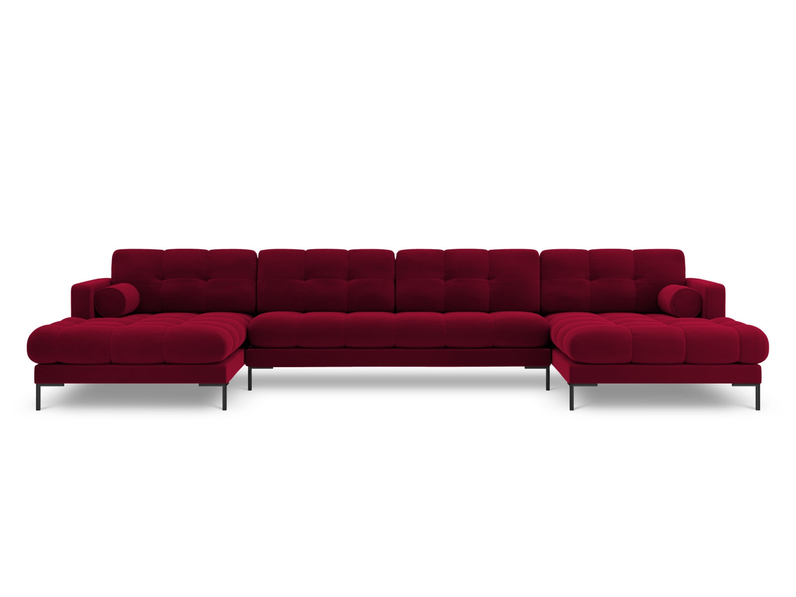 7-Sitzer Panoramic Sofa Bali in Red-Bluvel präsentiert im Onlineshop von KAQTU Design AG. Ecksofa ist von Cosmopolitan Design