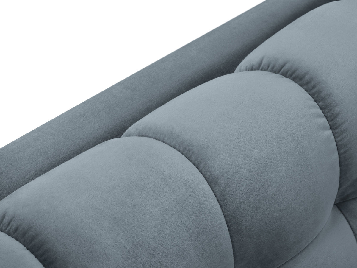 Ecksofa 7-Sitzer Panoramic Sofa Bali mit Stoffbezug, Récamière und Metallbeinen
