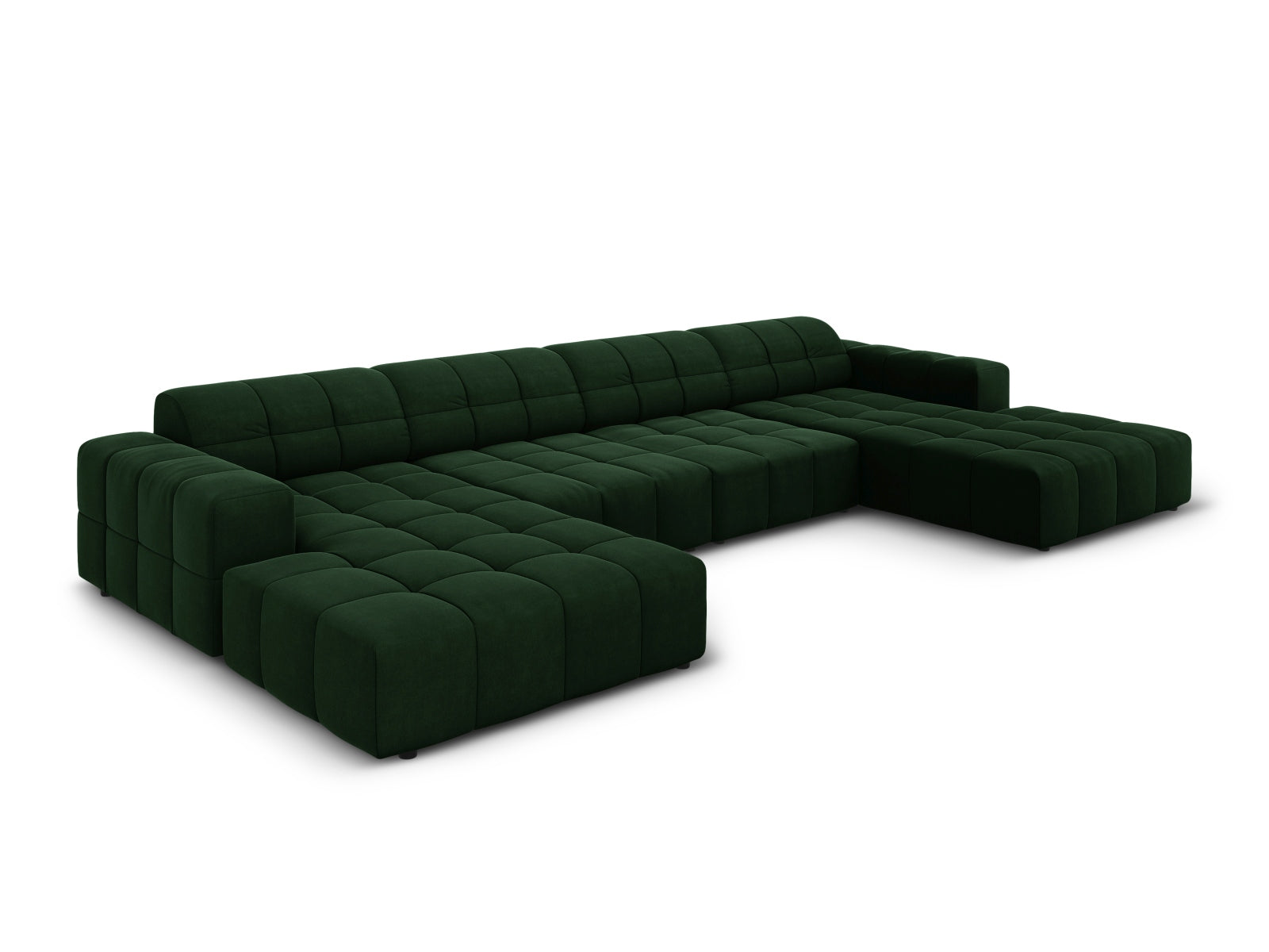 Erleben Sie das Chicago Velour Panoramic Sofa für 6 Personen von Cosmopolitan Design – stilvoll, bequem und perfekt für Ihr modernes Zuhause.