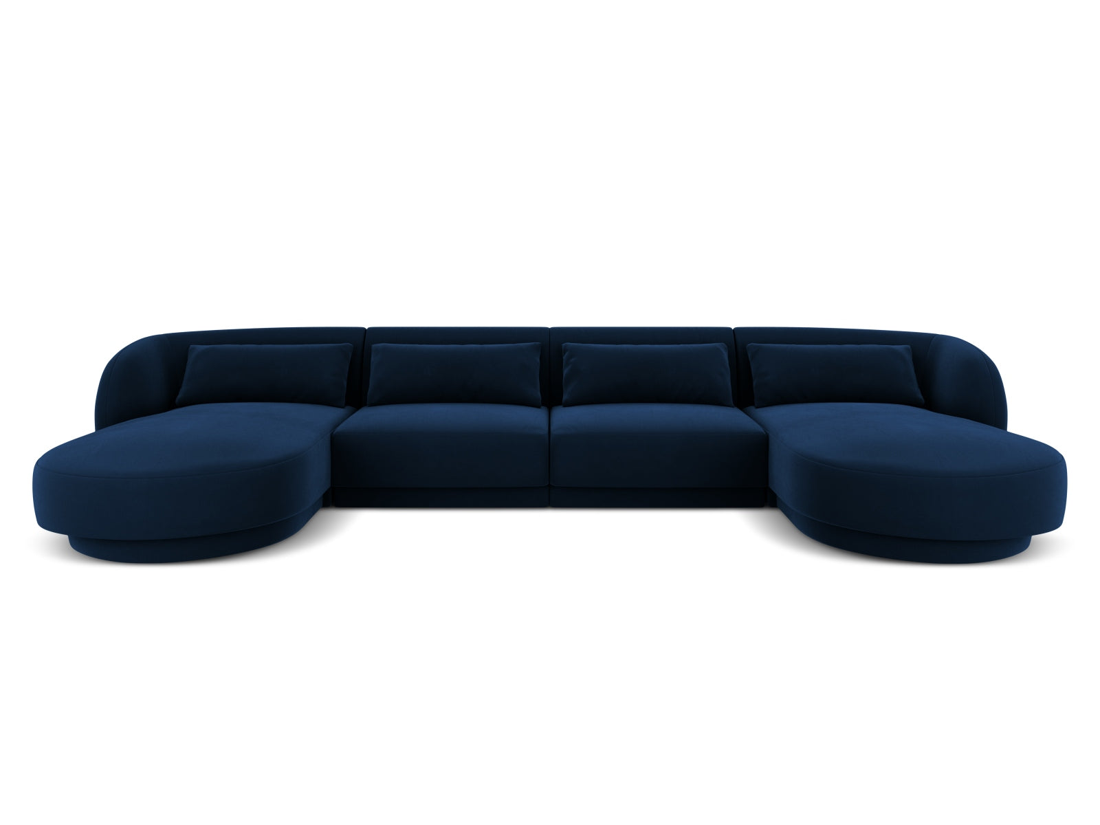 Tulum Velour Panoramic Sofa 5 Sitzer 156cm in Royal Blue-Bluvel präsentiert im Onlineshop von KAQTU Design AG. 3er Sofa ist von Cosmopolitan Design