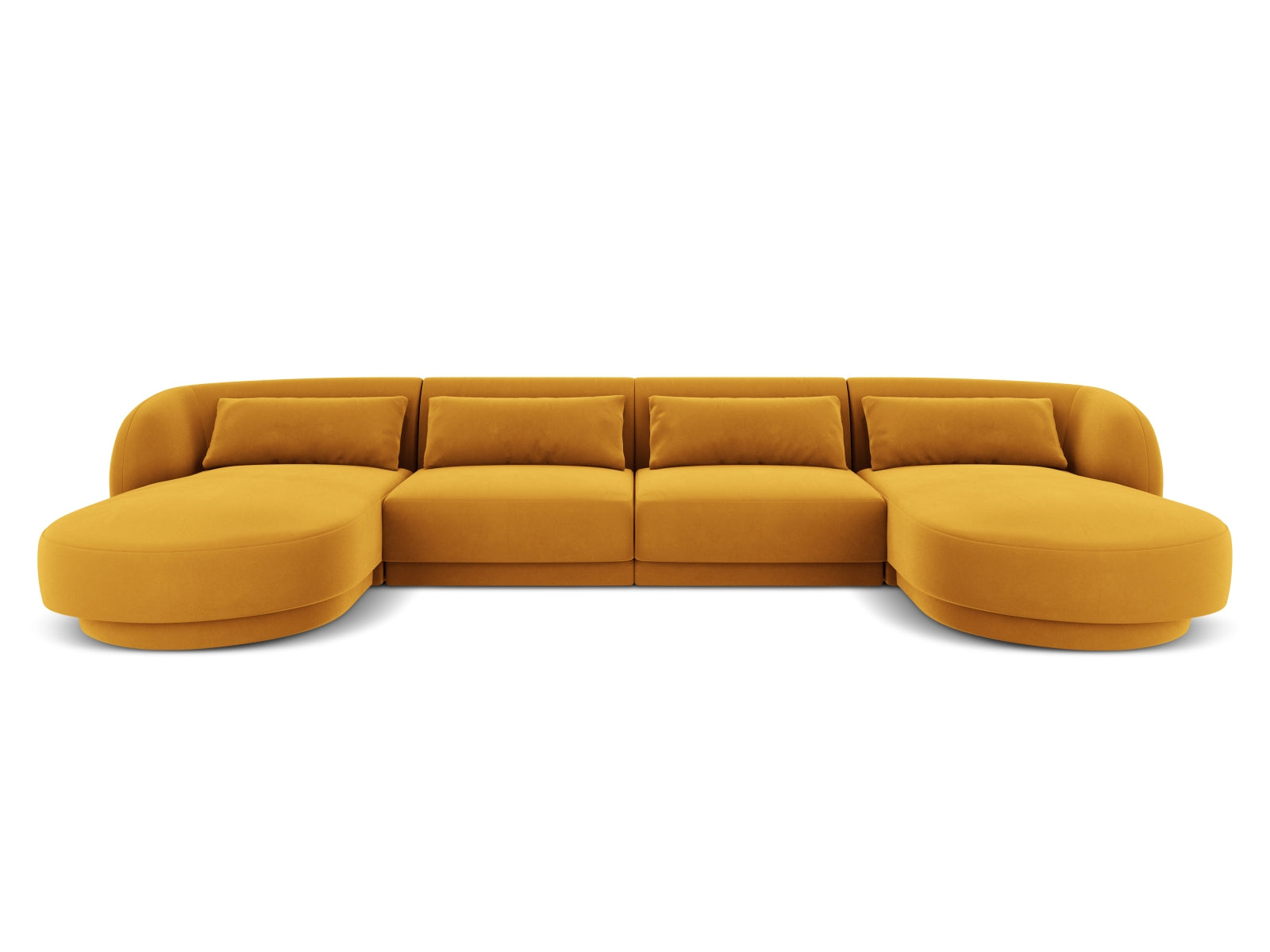 Tulum Velour Panoramic Sofa 5 Sitzer 156cm in Yellow präsentiert im Onlineshop von KAQTU Design AG. 3er Sofa ist von Cosmopolitan Design